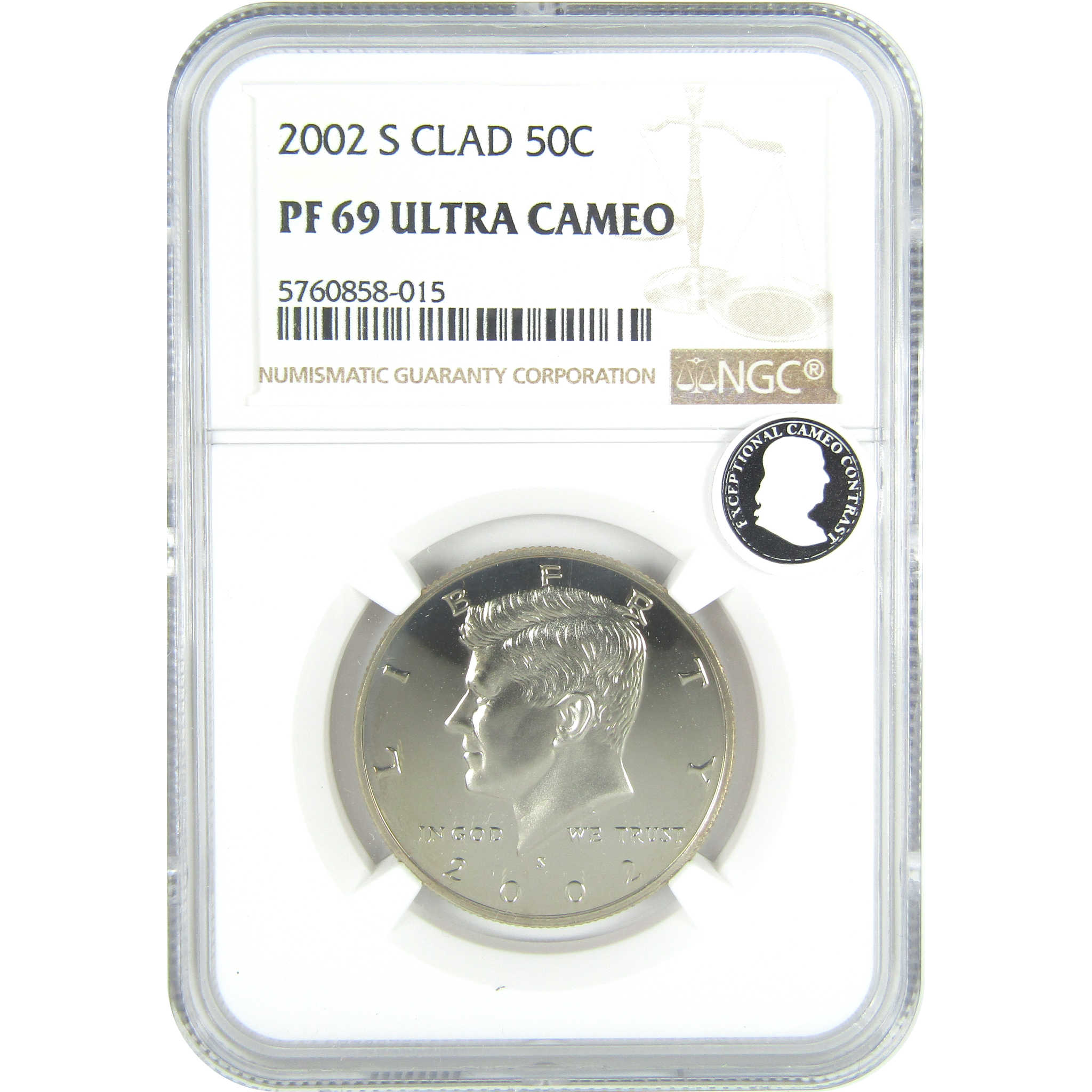 2002 S Kennedy Half Dollar PF 69 UCAM NGC Clad Proof 50c SKU:CPC9609