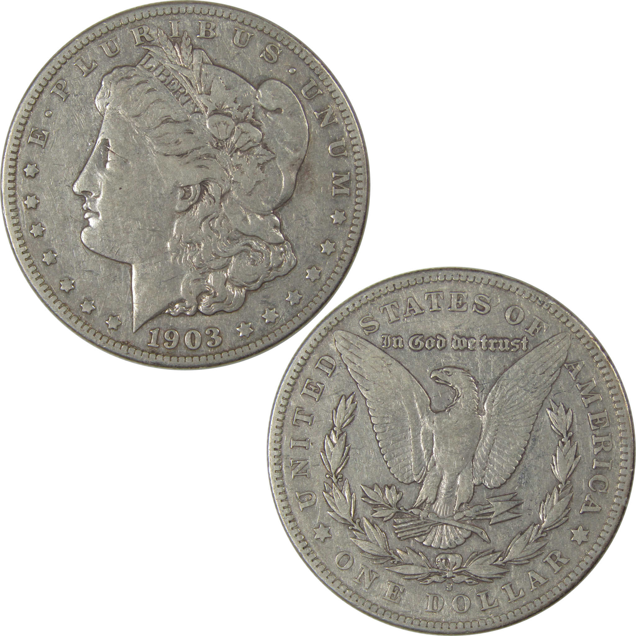 1903 S Morgan Dollar VF Very Fine Details Silver $1 Coin SKU:I22820 - Morgan coin - Morgan silver dollar - Morgan silver dollar for sale - Profile Coins &amp; Collectibles