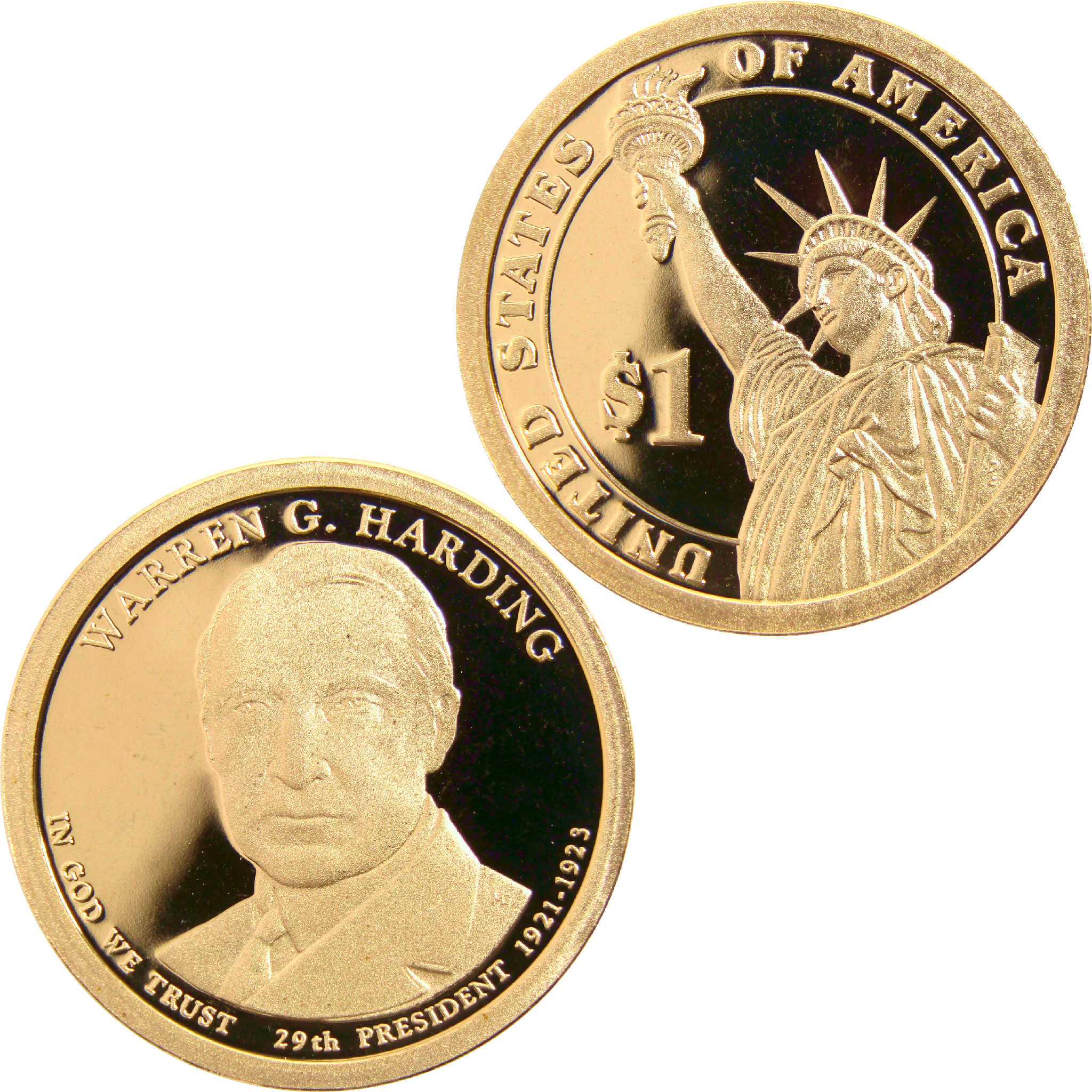 2014 S Warren G Harding Presidential Dollar Choice Proof $1 Coin