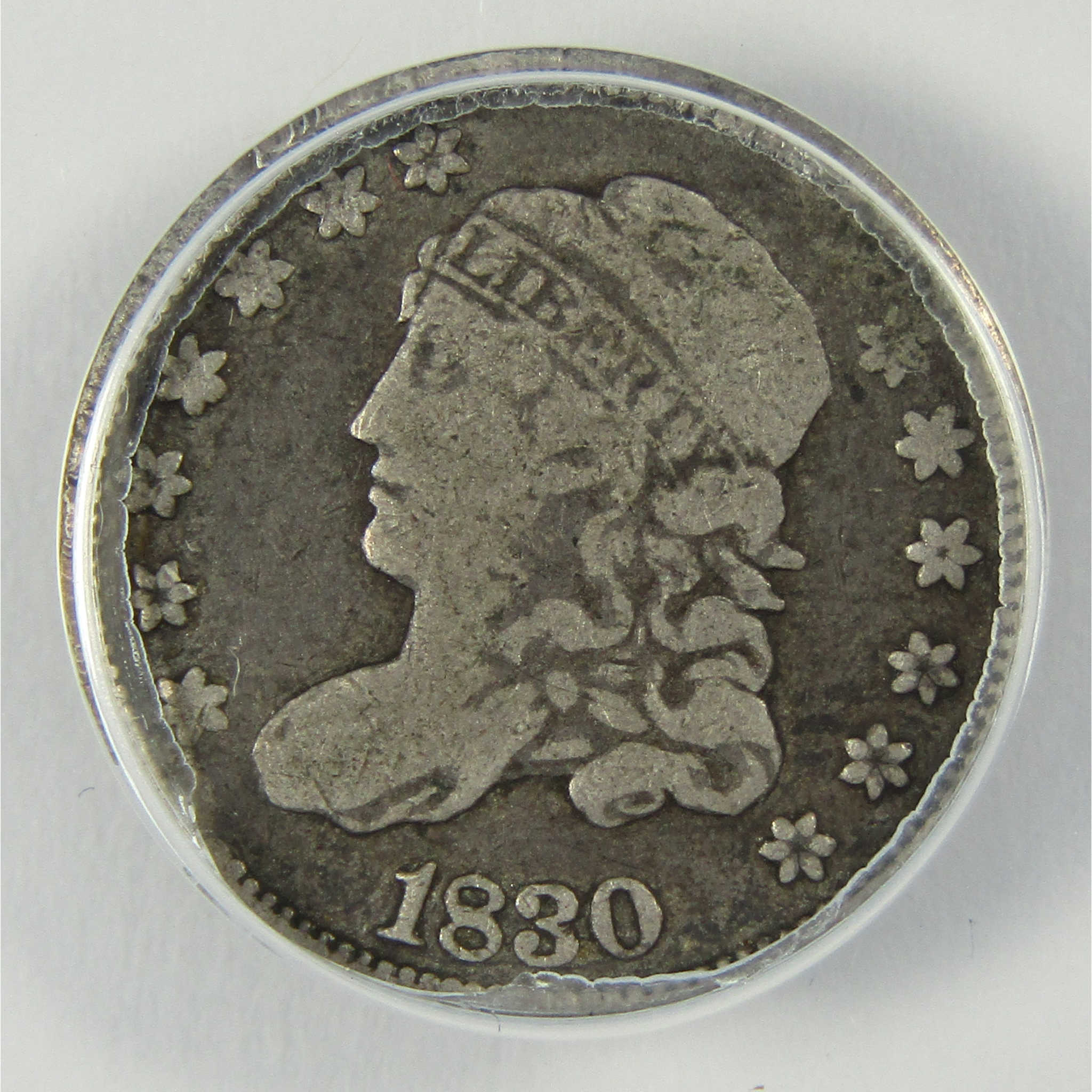 1830 Capped Bust Silver Half Dime G 4 Details ANACS 5c Coin SKU:CP191