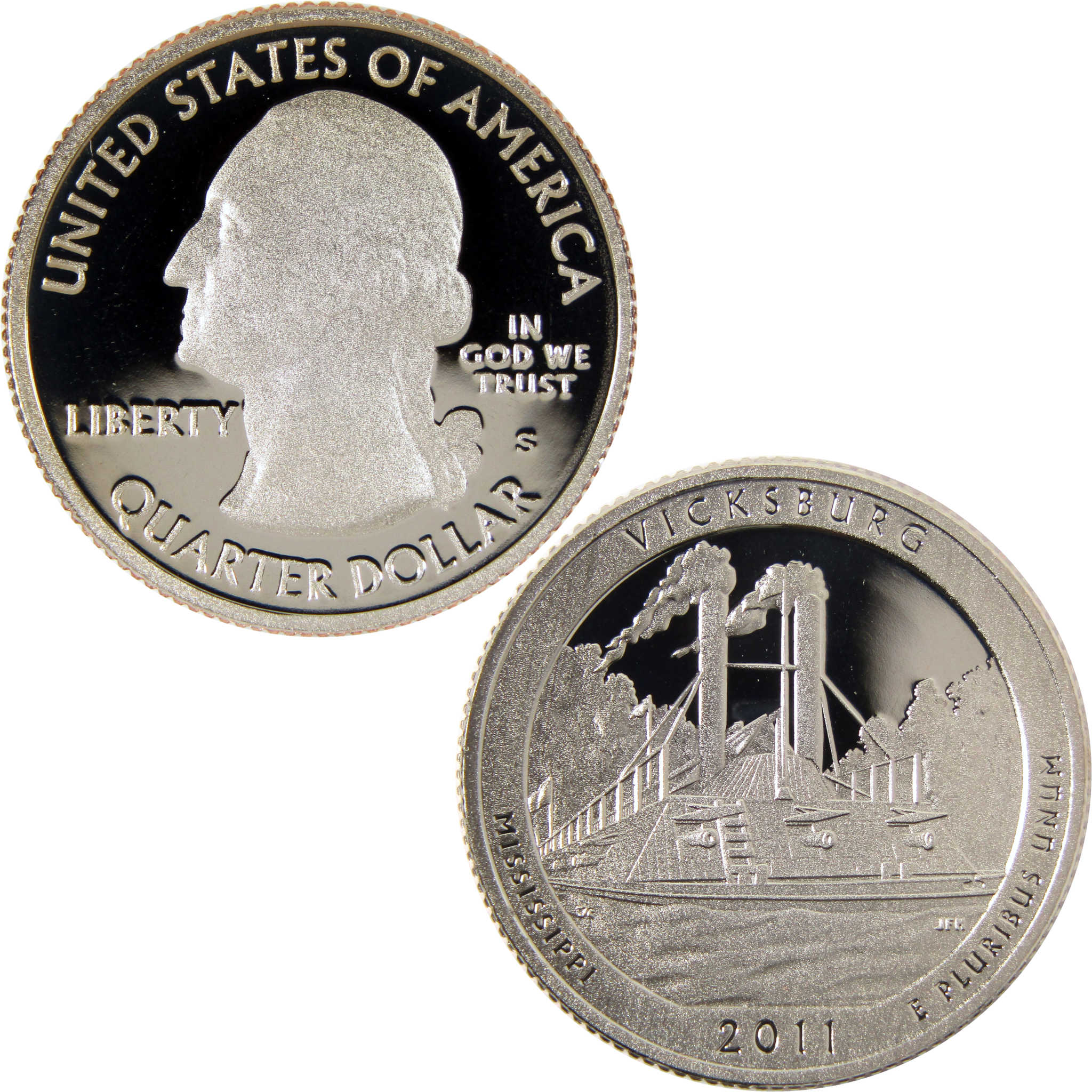 2011 S Vicksburg National Military Park Quarter Clad 25c Proof Coin