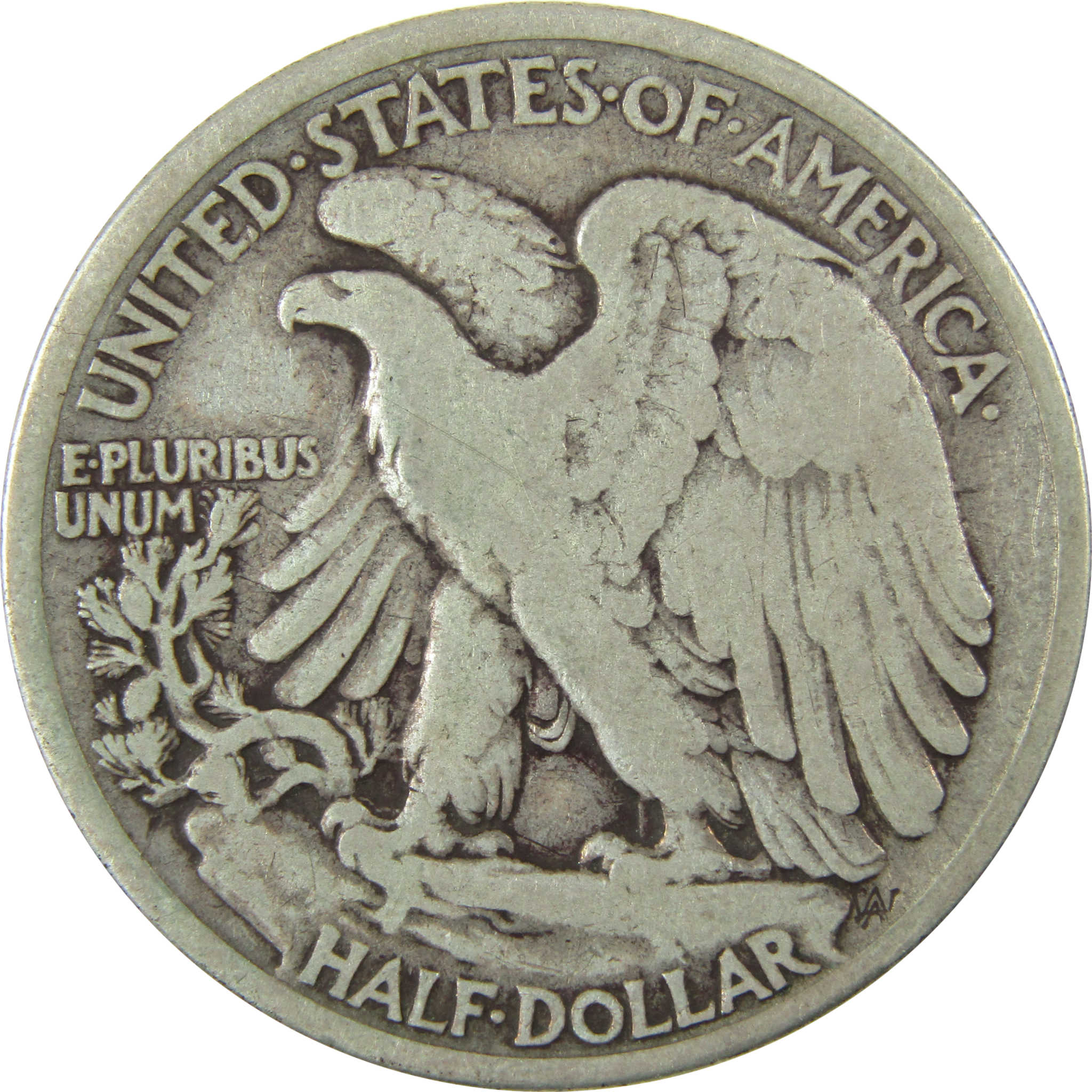 1917 S Obverse Liberty Walking 50c VG Very Good Details SKU:CP1466