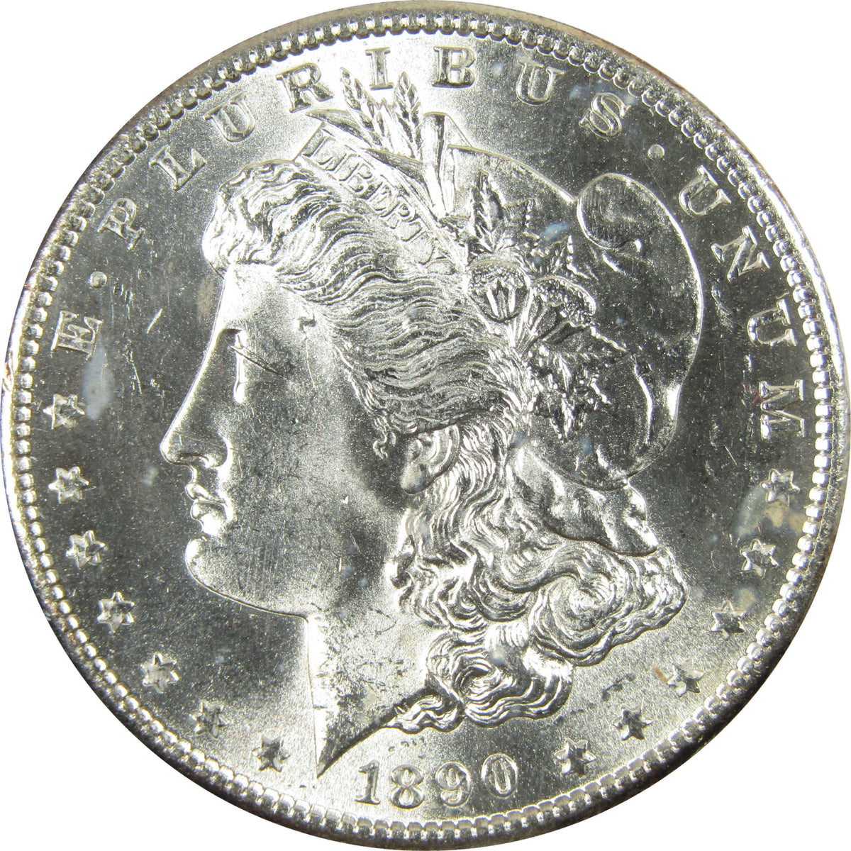 1890 S Morgan Silver Dollar Uncirculated Mint State $1 Coin SKU:CP1686