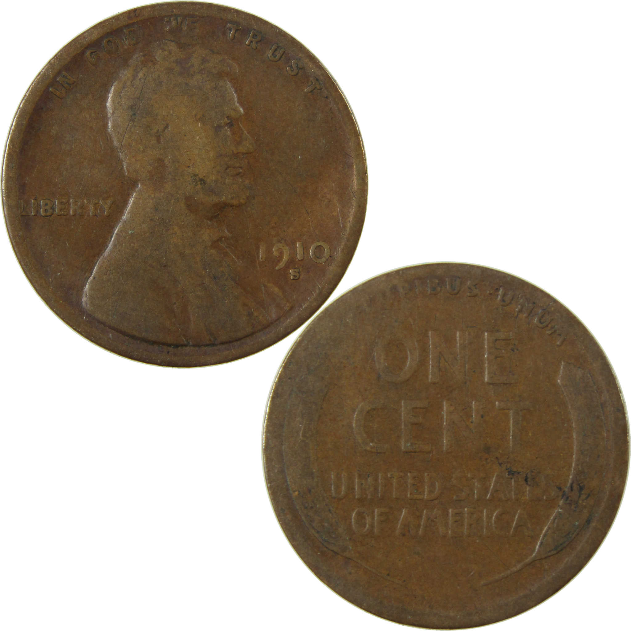 1910 S Lincoln Wheat Cent G Good Penny 1c Coin SKU:I26856