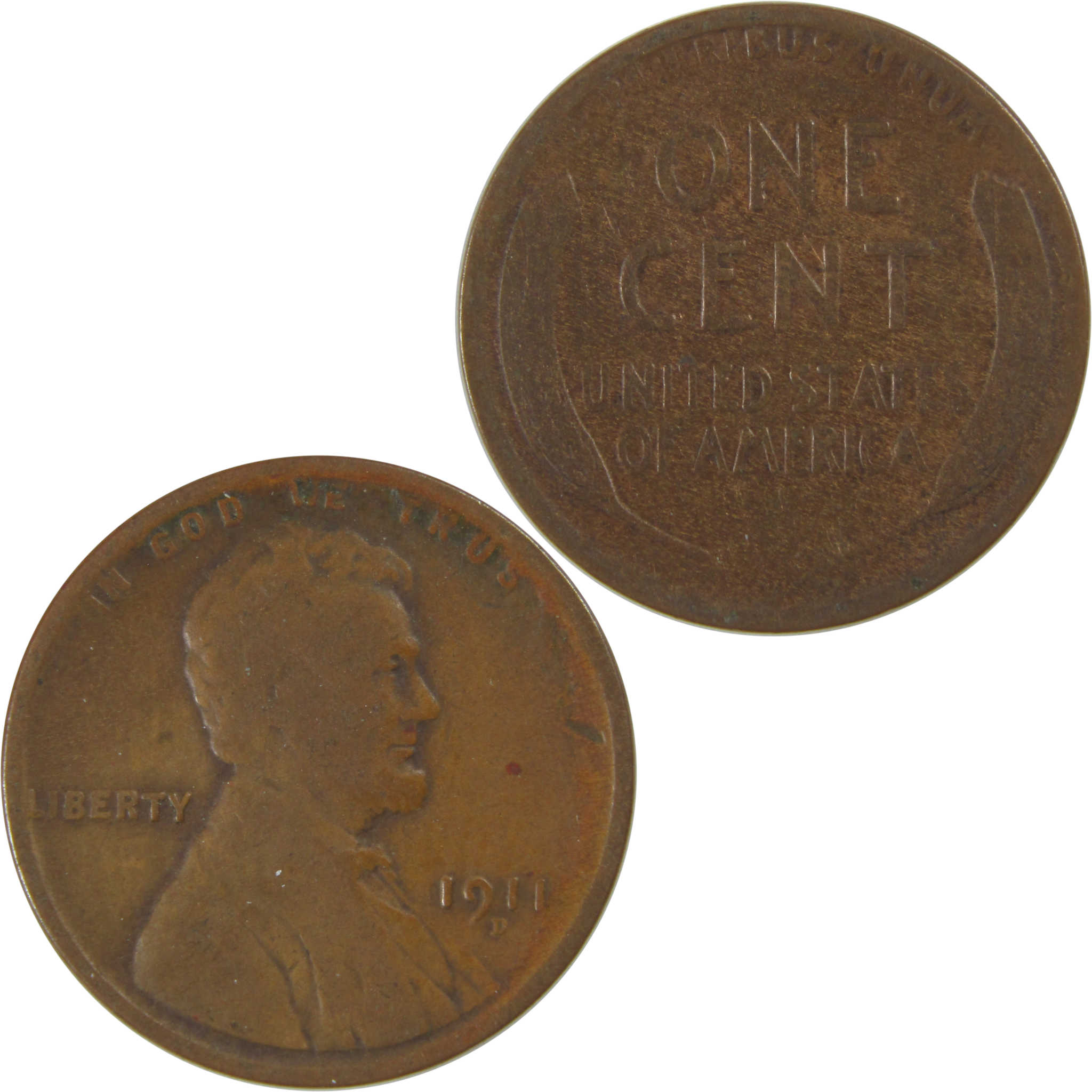 1911 D Lincoln Wheat Cent G Good Penny 1c Coin SKU:I23765