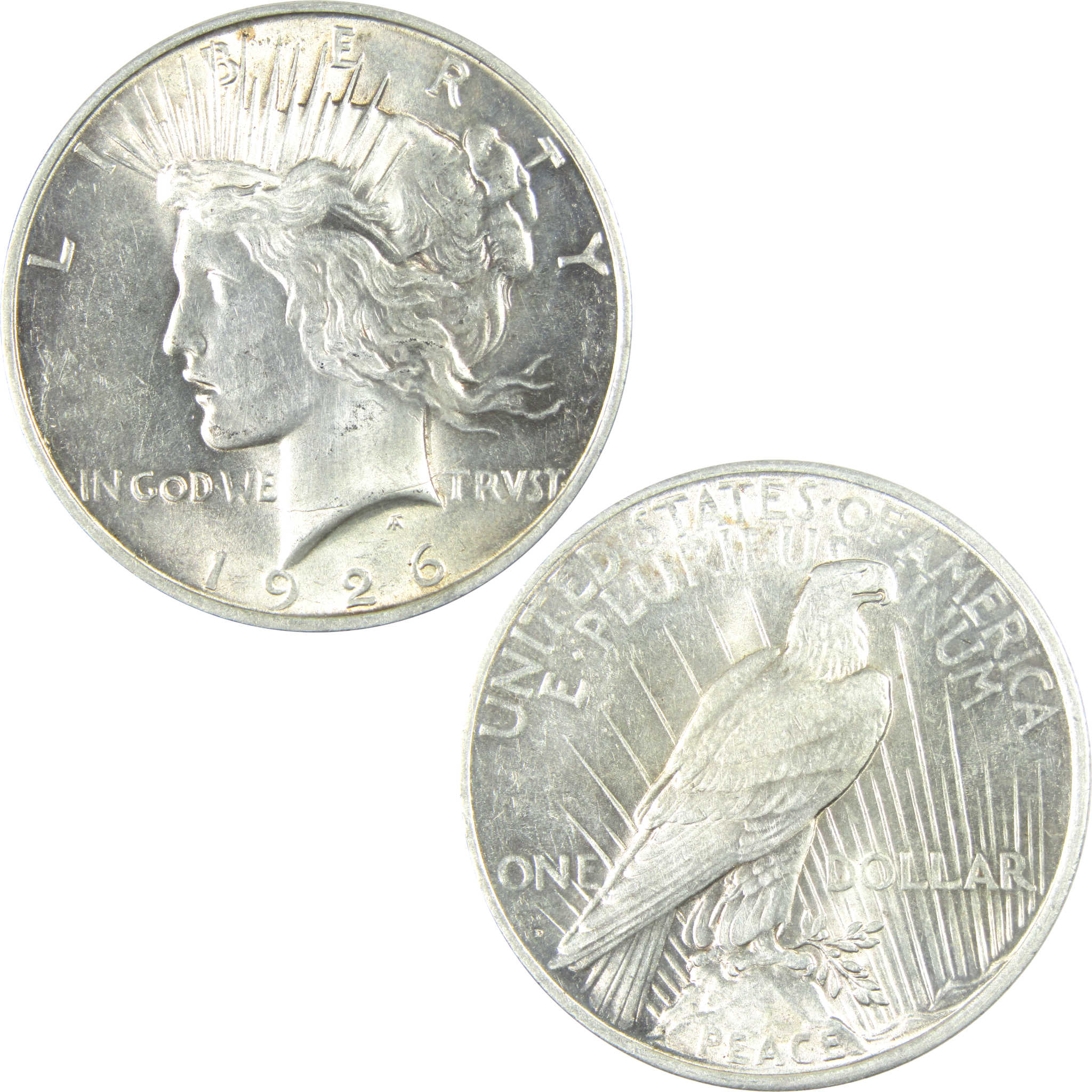 1926 D Peace Dollar Borderline Uncirculated Silver $1 Coin SKU:I15202