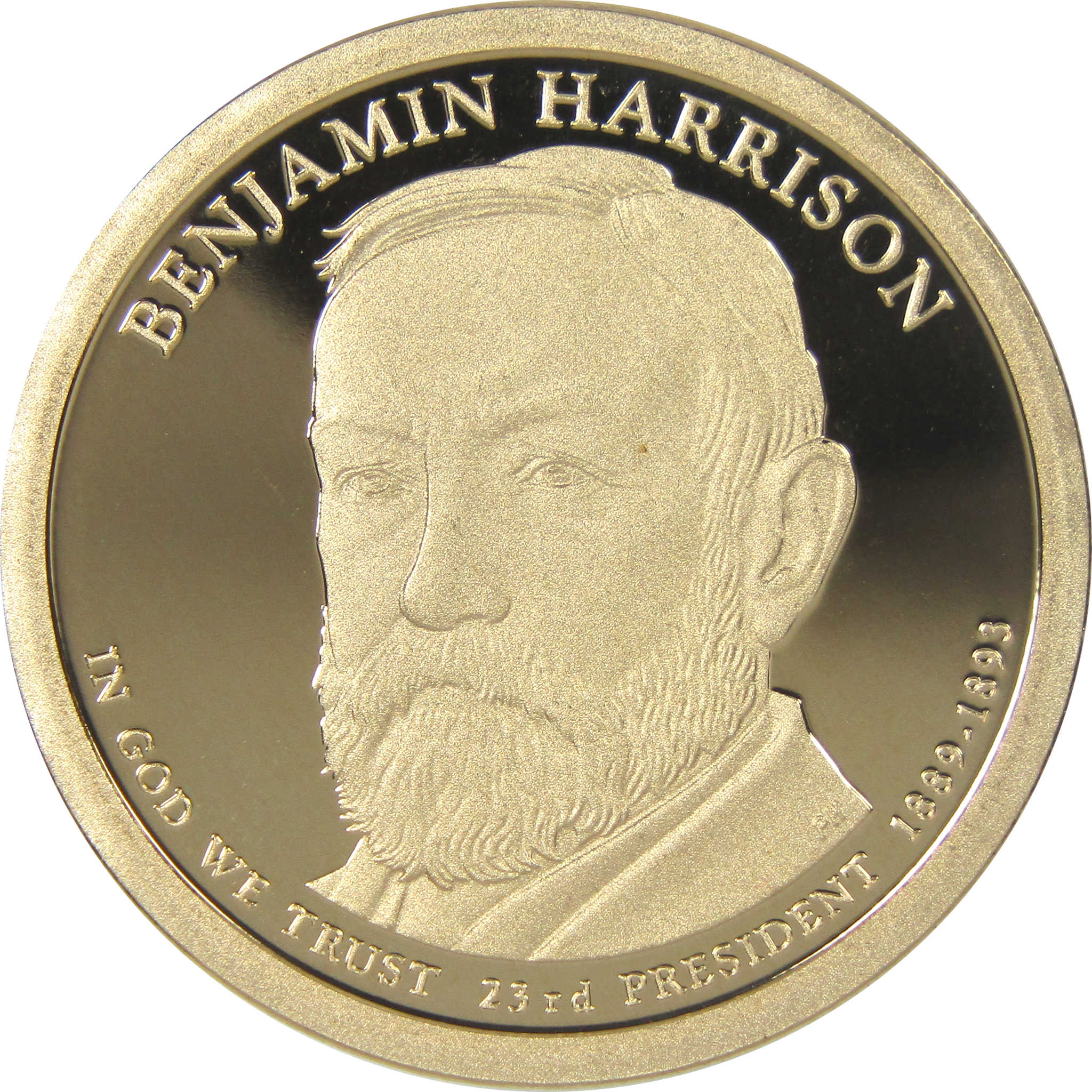 2012 S Benjamin Harrison Presidential Dollar Choice Proof $1 Coin