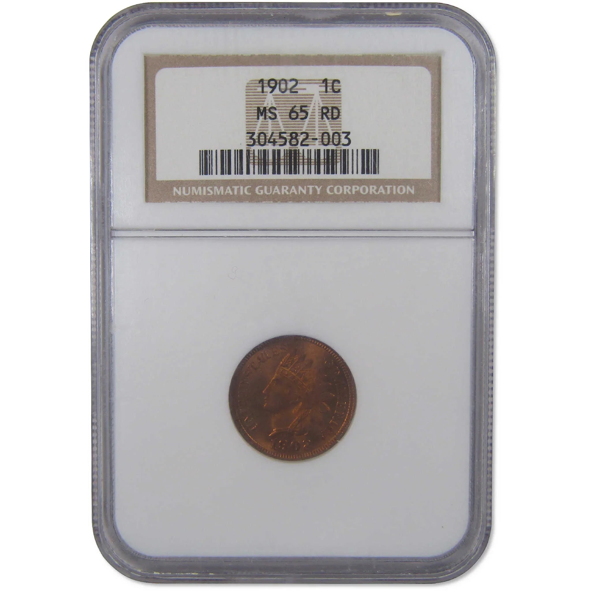 1902 Indian Head Cent MS 65 RD NGC Penny Uncirculated 1c Coin