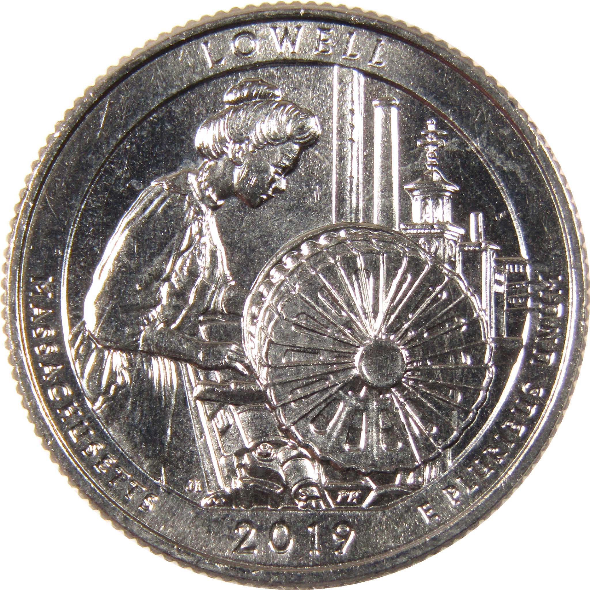 2019 S Lowell National Historical Park Quarter Uncirculated Clad 25c