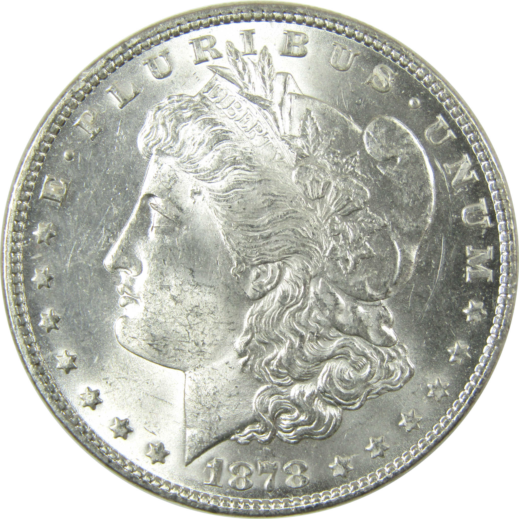 1878 7TF Rev 78 Morgan Dollar Borderline Unc Dets $1 Coin SKU:EL27097 - Morgan coin - Morgan silver dollar - Morgan silver dollar for sale - Profile Coins &amp; Collectibles