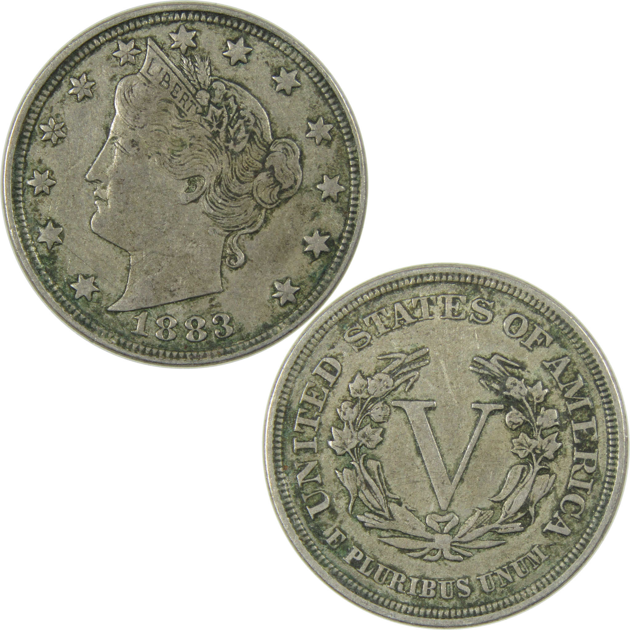 1883 No Cents Liberty Head V Nickel VF Very Fine 5c Coin SKU:I27242