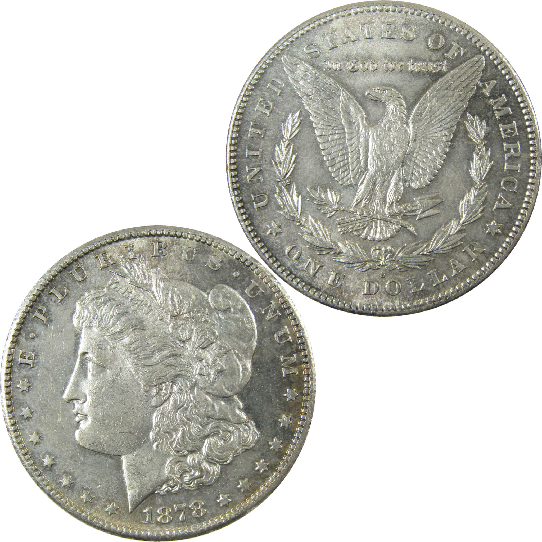 1878 S Morgan Silver Dollar AU About Uncirculated Details SKU:CP1634