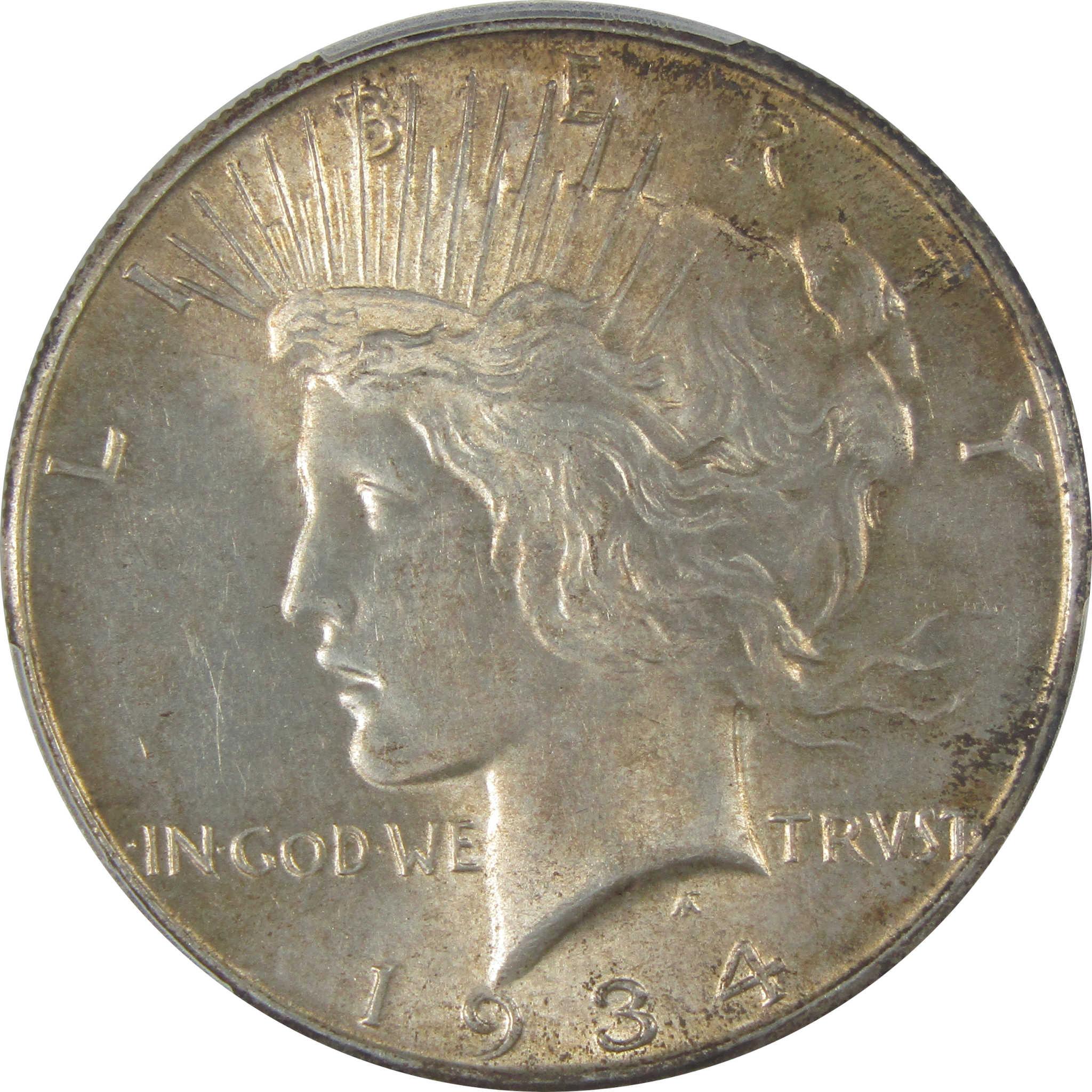 1934 Peace Dollar MS 62 PCGS Silver Uncirculated $1 Coin SKU:I24259
