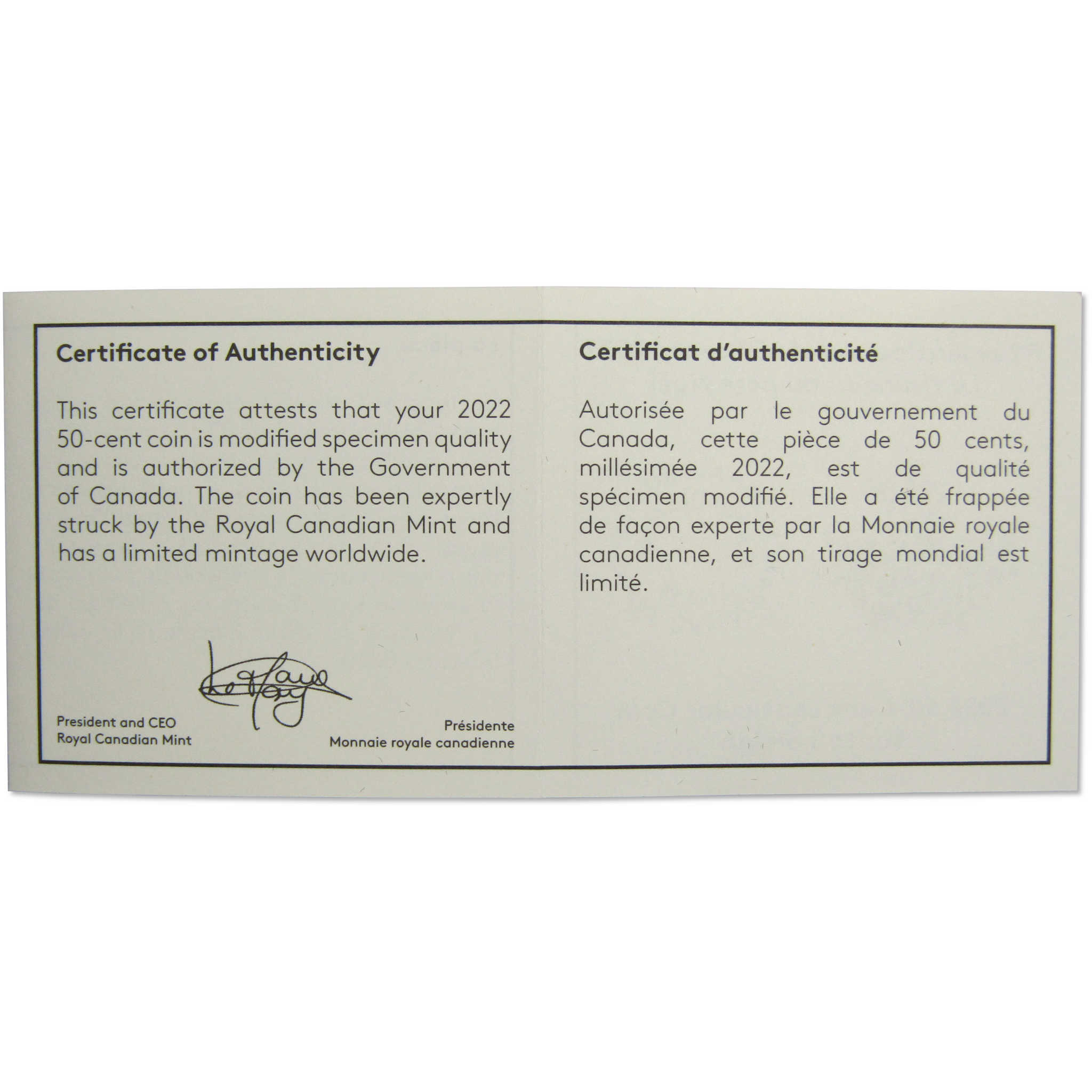 2022 Canadian Lenticular Santa's Sleigh Colorized Proof COA SKU:OPC73