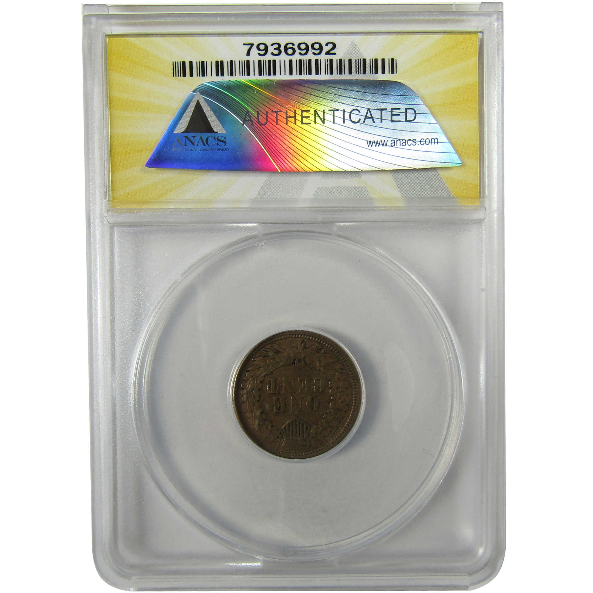 1860 Indian Head Cent EF 40 ANACS Penny 1c Coin Collectible SKU:I27977