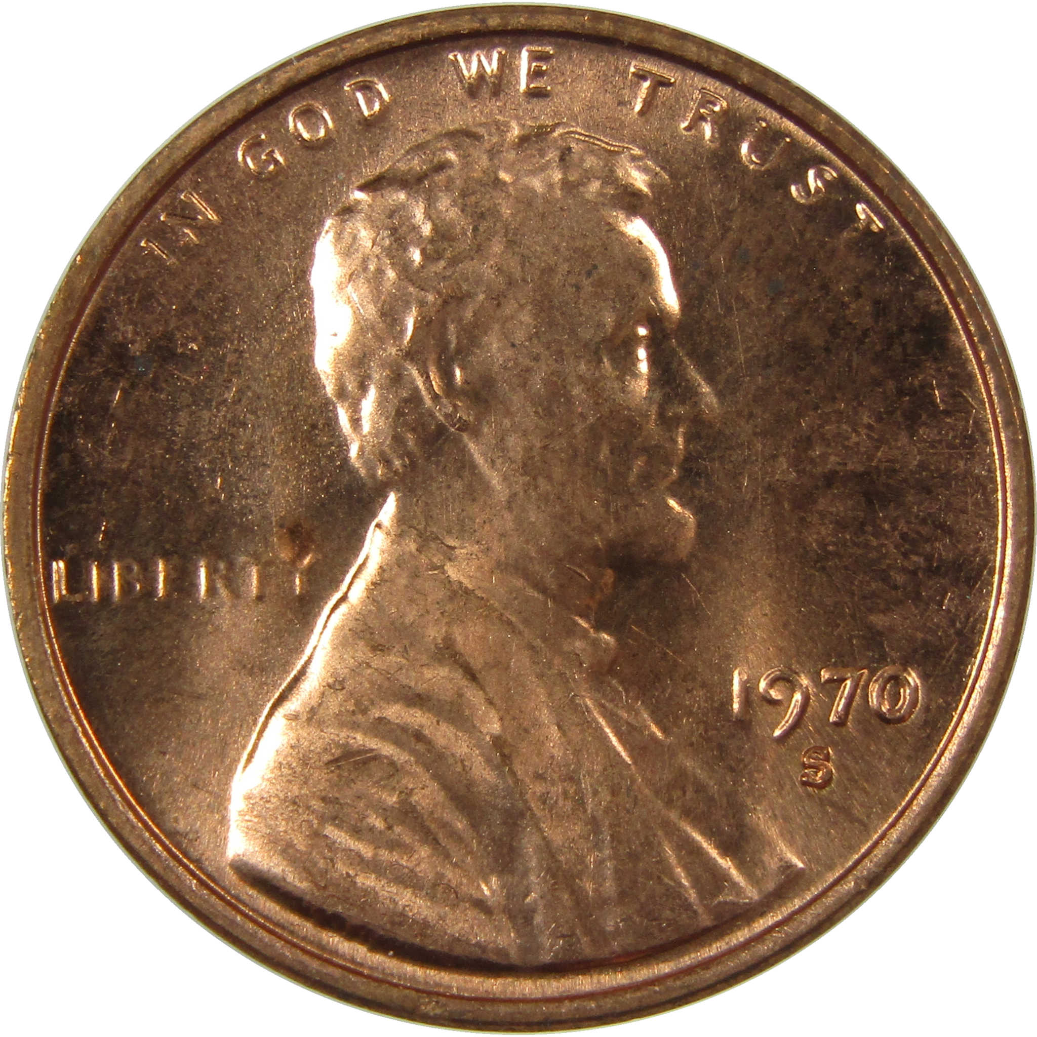 1970 S Small Date Lincoln Memorial Cent Uncirculated SKU:I27843
