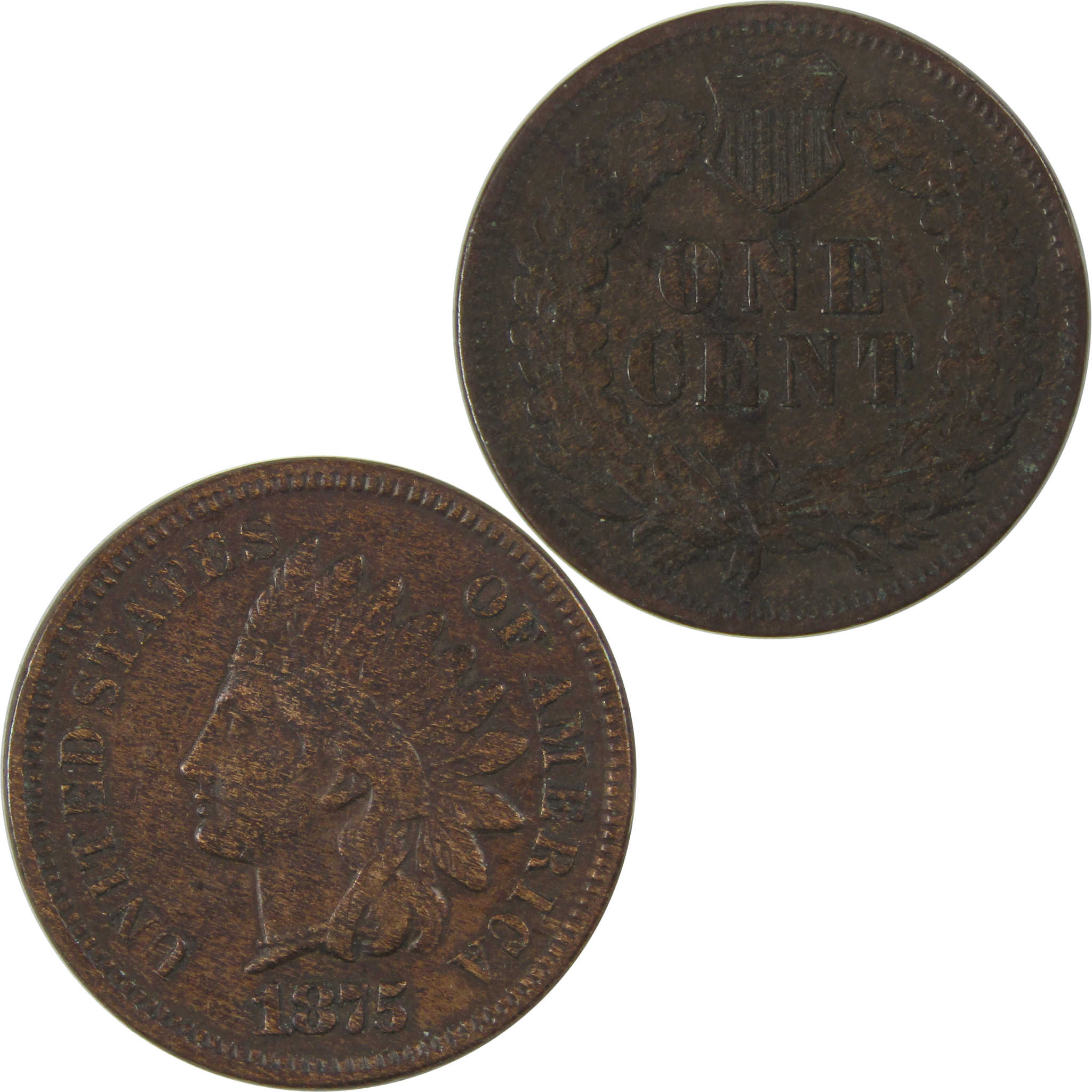 1875 Indian Head Cent VF Very Fine Penny 1c Coin SKU:I23264