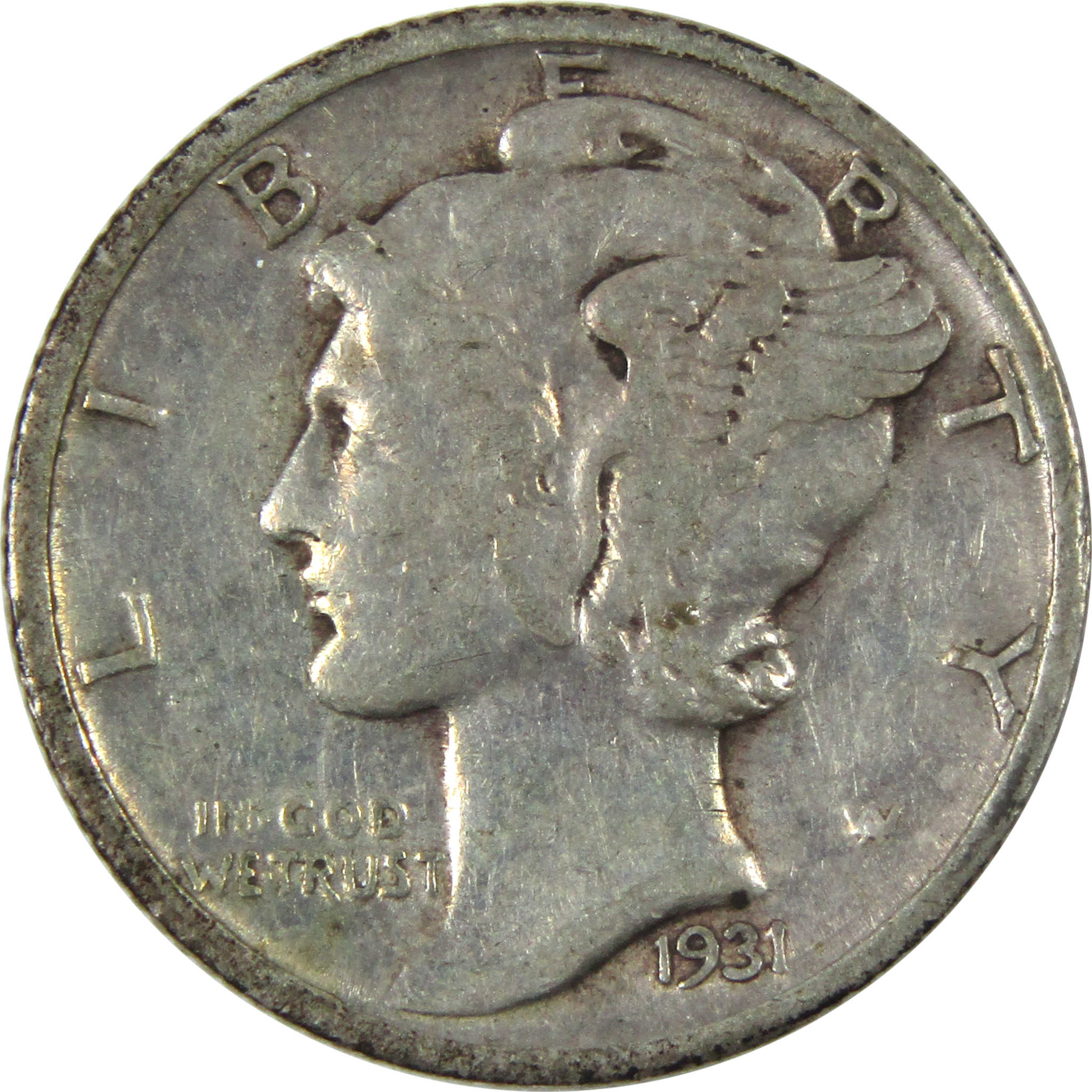 1931 D Mercury Dime XF EF Extremely Fine Silver 10c Coin SKU:I14754