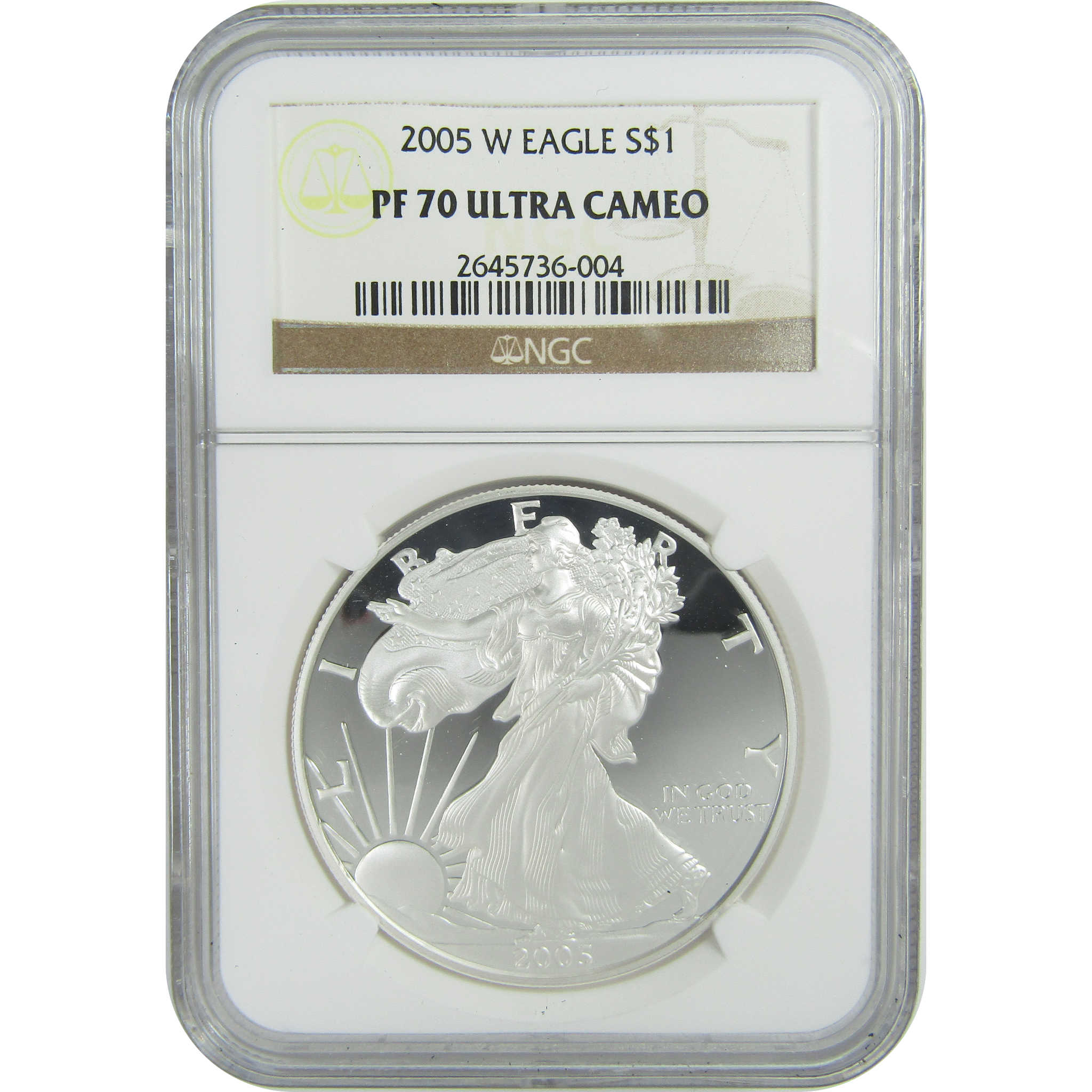 2005 W American Silver Eagle PF 70 UCAM NGC Proof $1 SKU:CPC9458