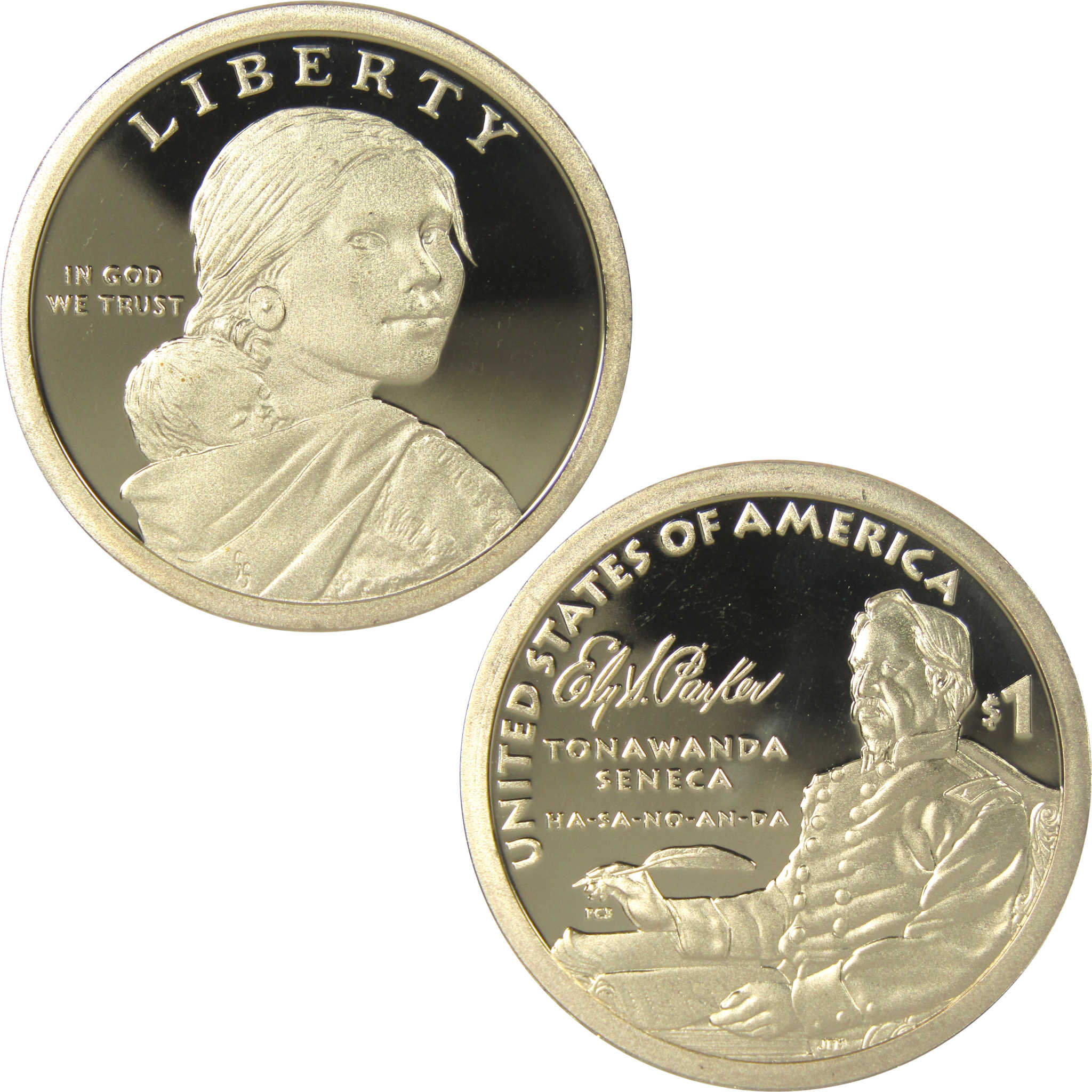 2022 S Ely S. Parker Native American Dollar Choice Proof $1 Coin