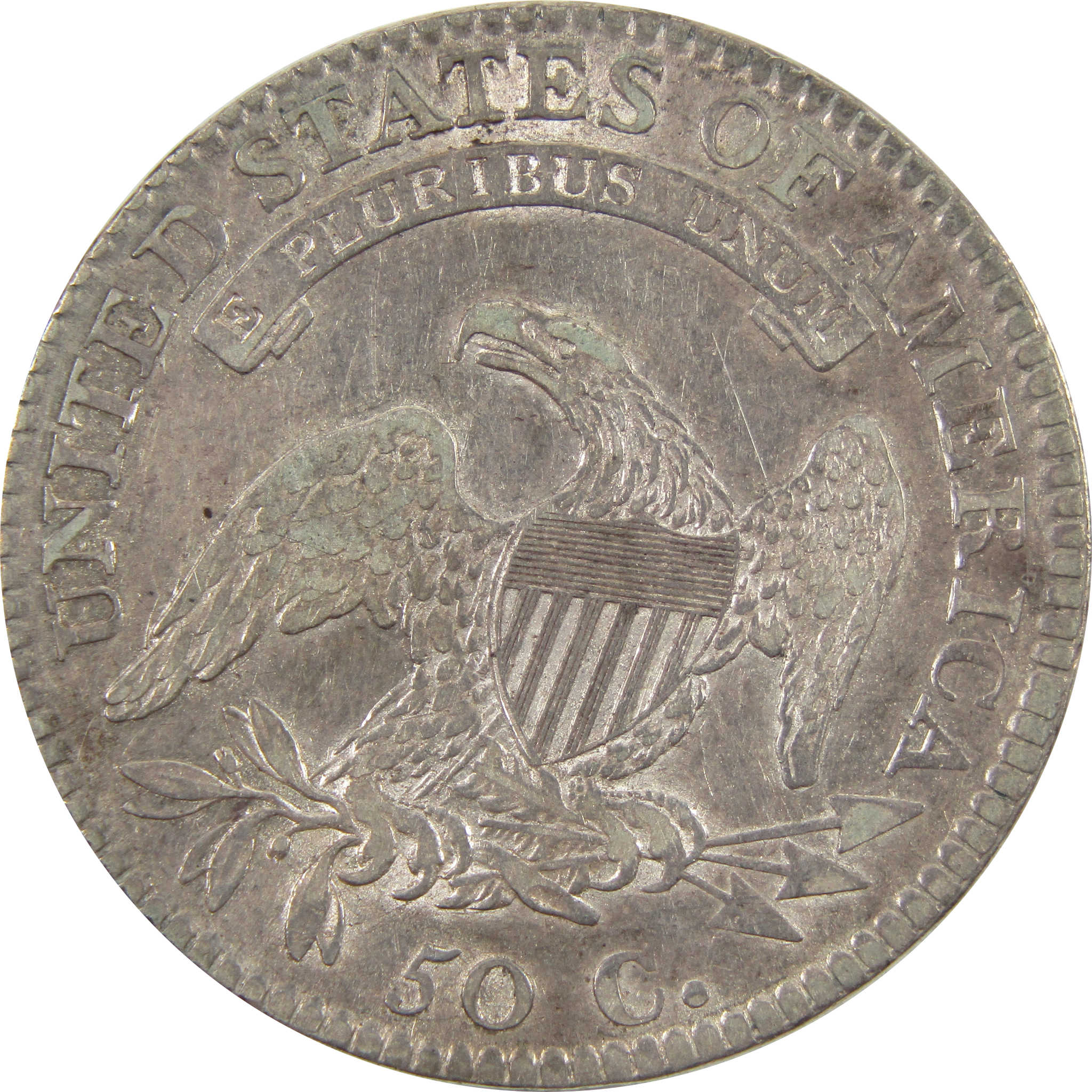 1812 Capped Bust Half Dollar AU 89.24% Silver 50c SKU:I11185