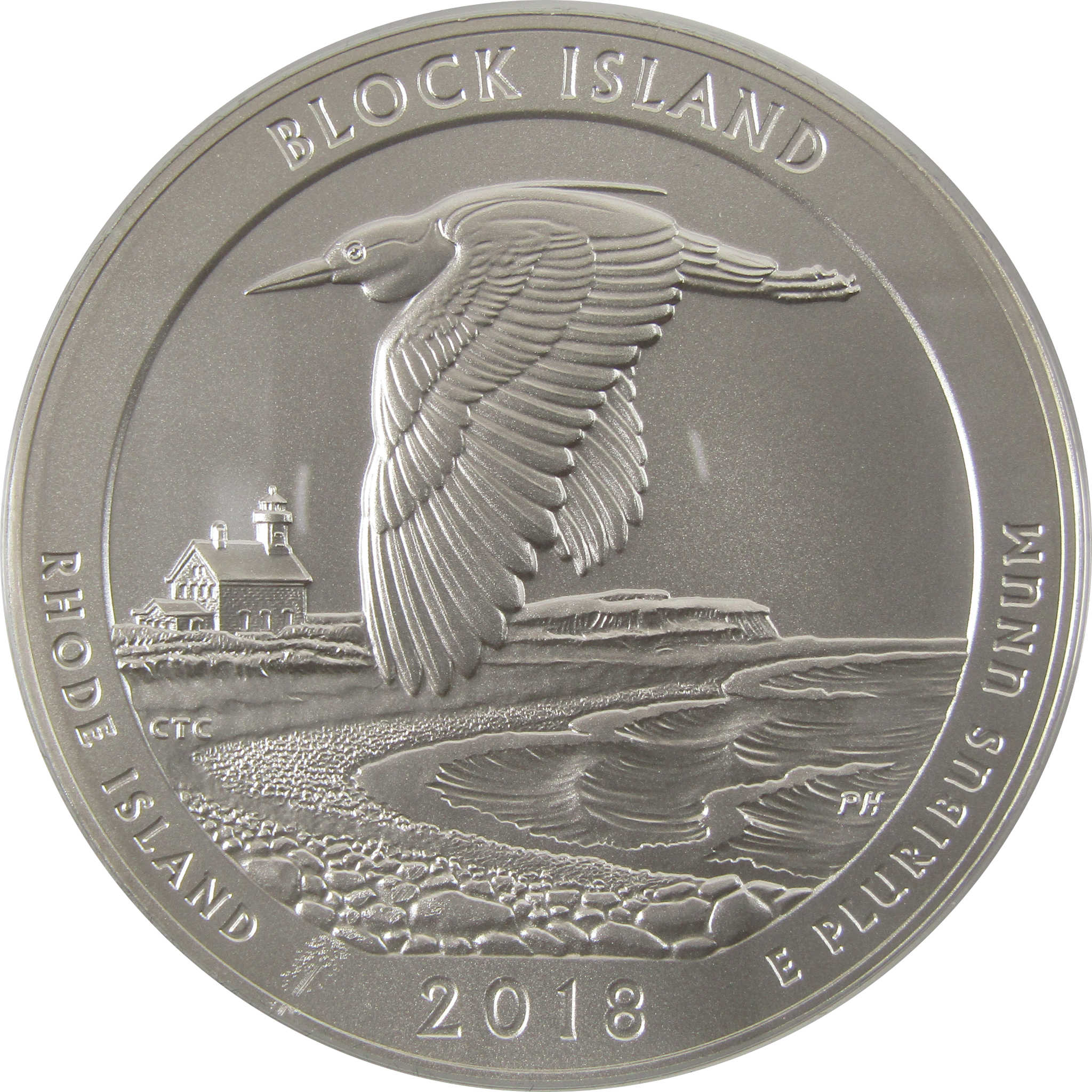 2018 P Block Island Wildlife Refuge 5 oz Silver OGP COA SKU:CPC2543