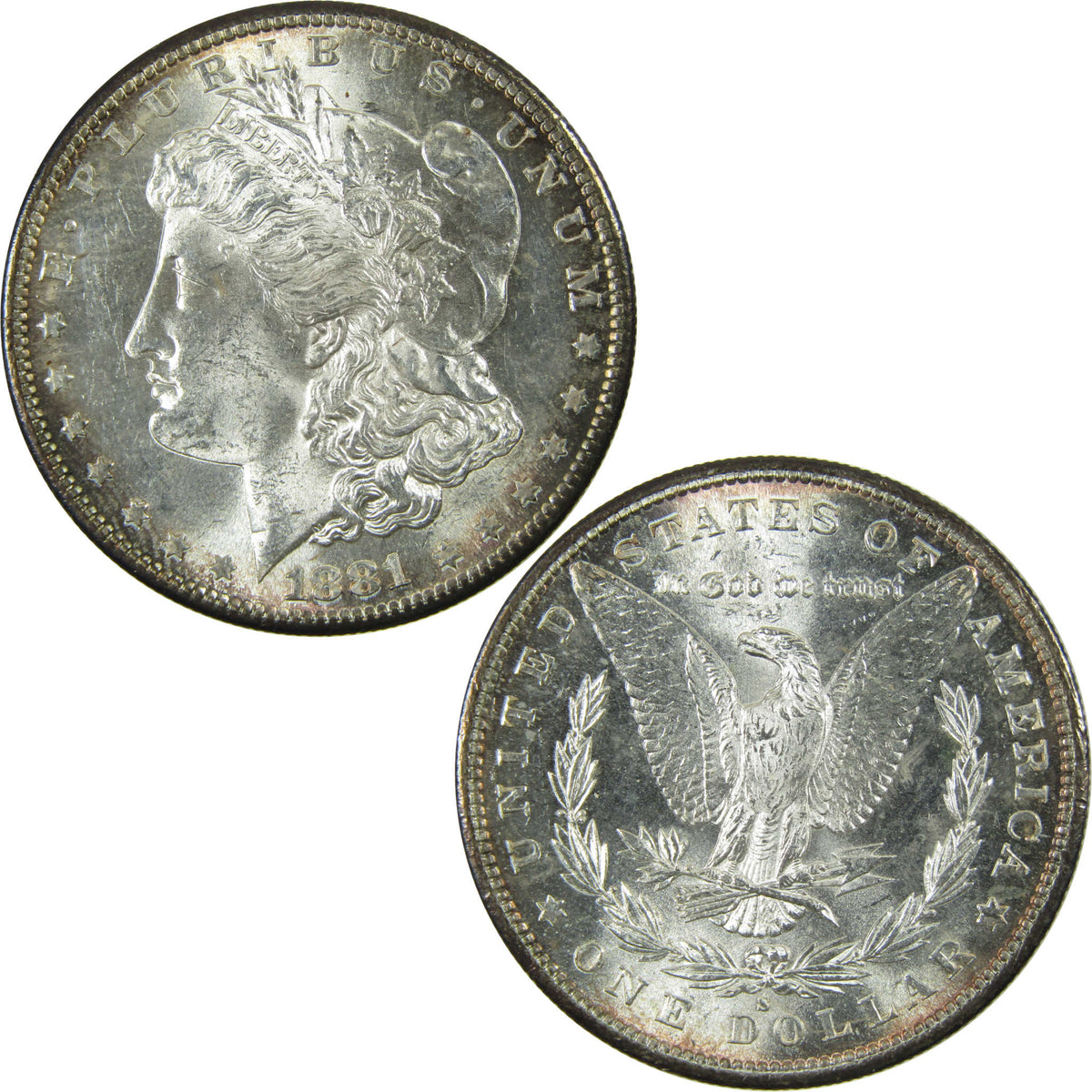 1881 S Morgan Silver Dollar Uncirculated Mint State $1 Coin SKU:CP1760