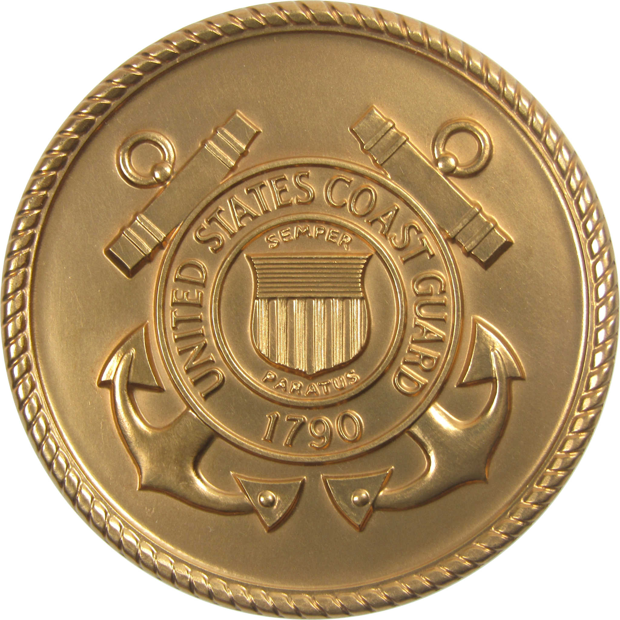 1990 Bronze US Coast Guard Bicentennial 3 Inch Medal SKU:CPC9051