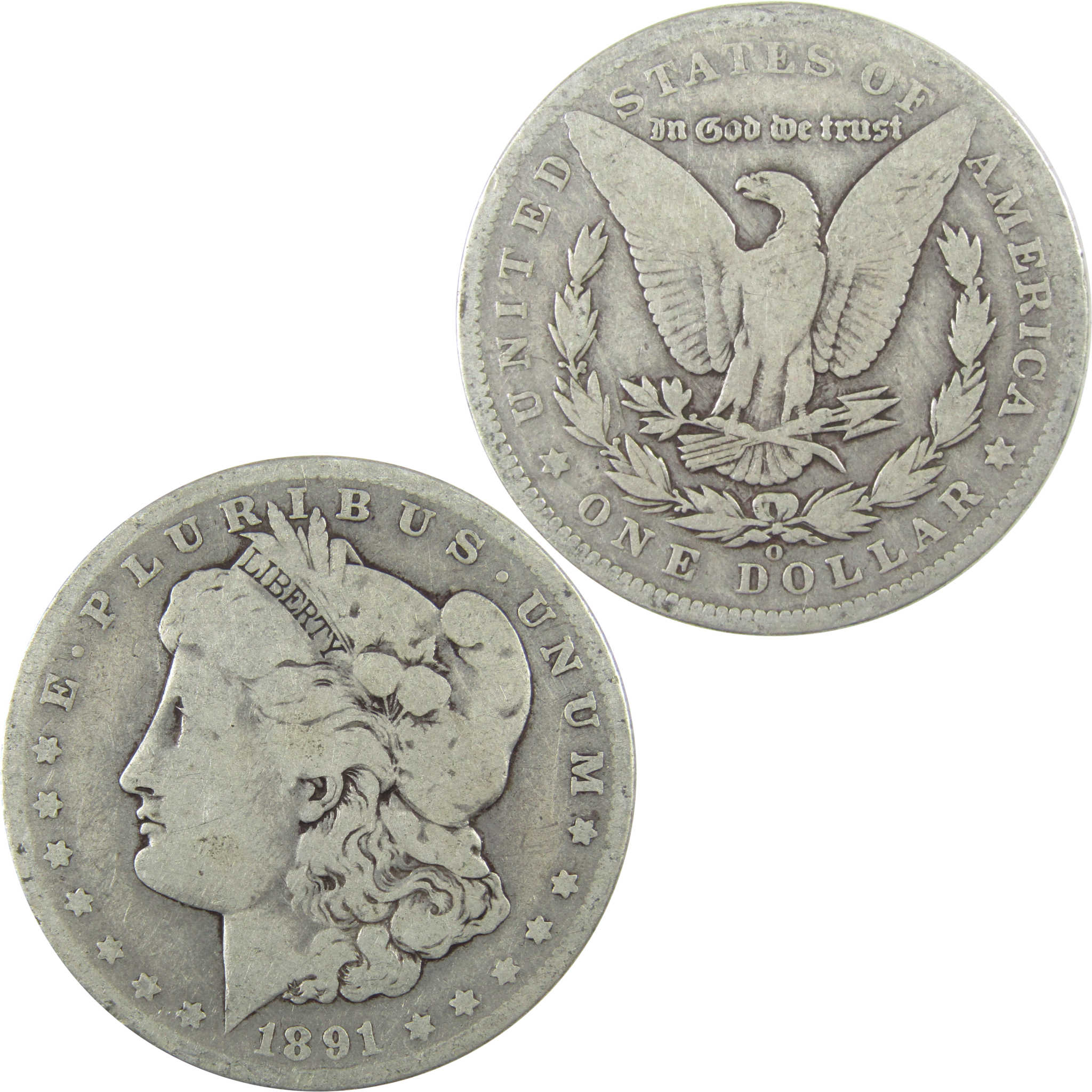 1891 O VAM-1A1 E on Rev Top 100 Morgan Dollar VG Details SKU:I25348 - Morgan coin - Morgan silver dollar - Morgan silver dollar for sale - Profile Coins &amp; Collectibles