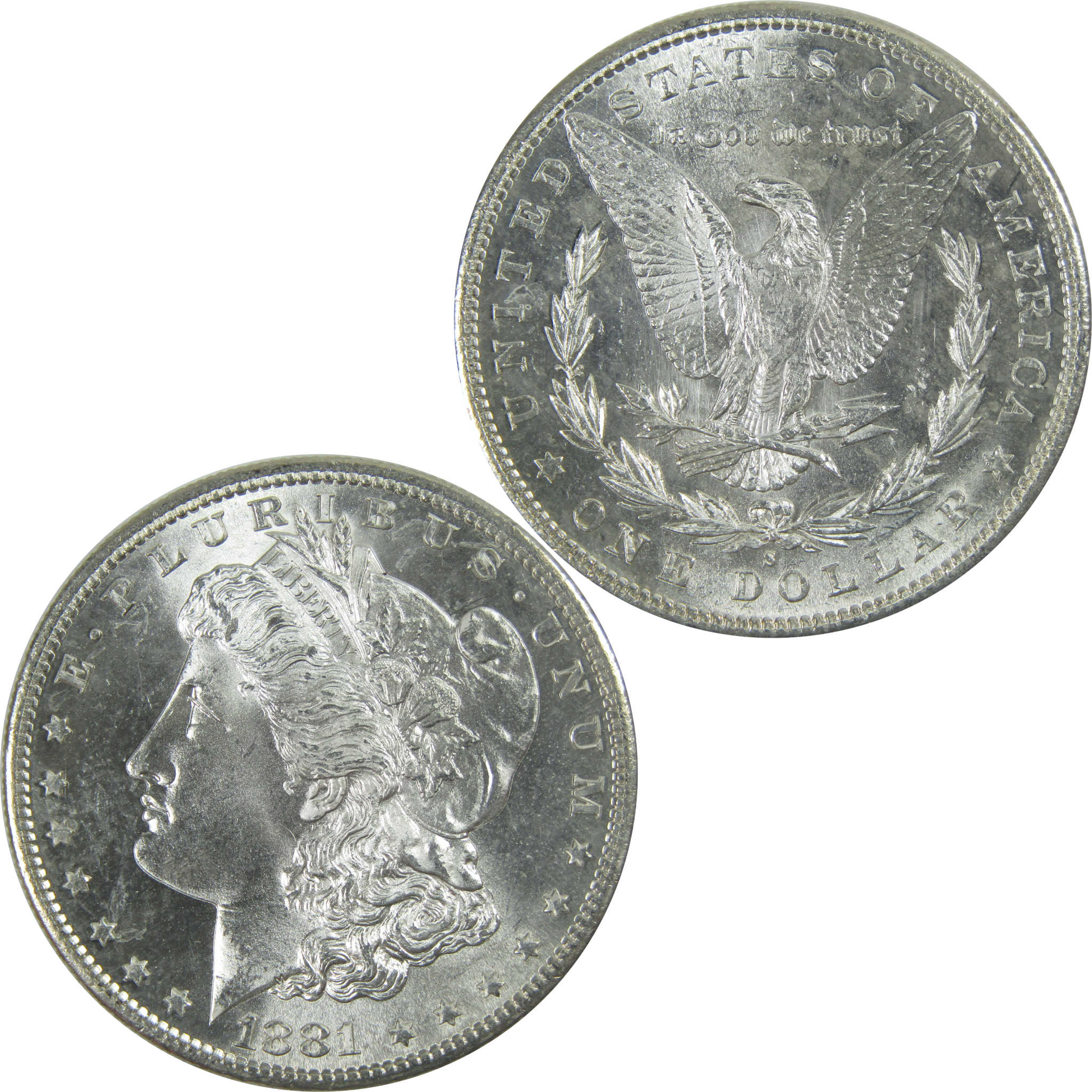 1881 S Morgan Dollar Uncirculated Silver $1 Coin SKU:I16619 - Morgan coin - Morgan silver dollar - Morgan silver dollar for sale - Profile Coins &amp; Collectibles