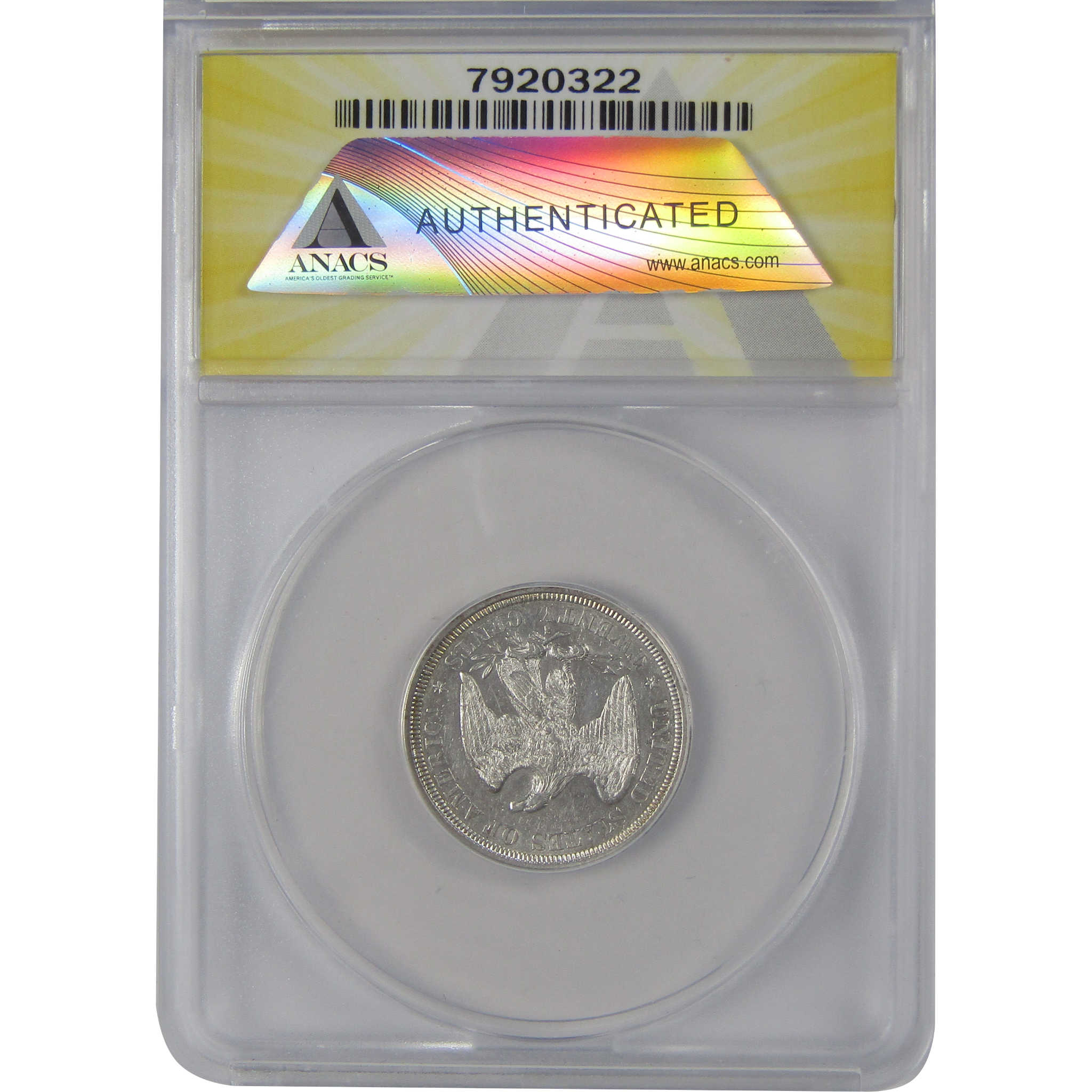 1875 S Seated Liberty Twenty Cent Piece AU 55 ANACS Silver SKU:CP142