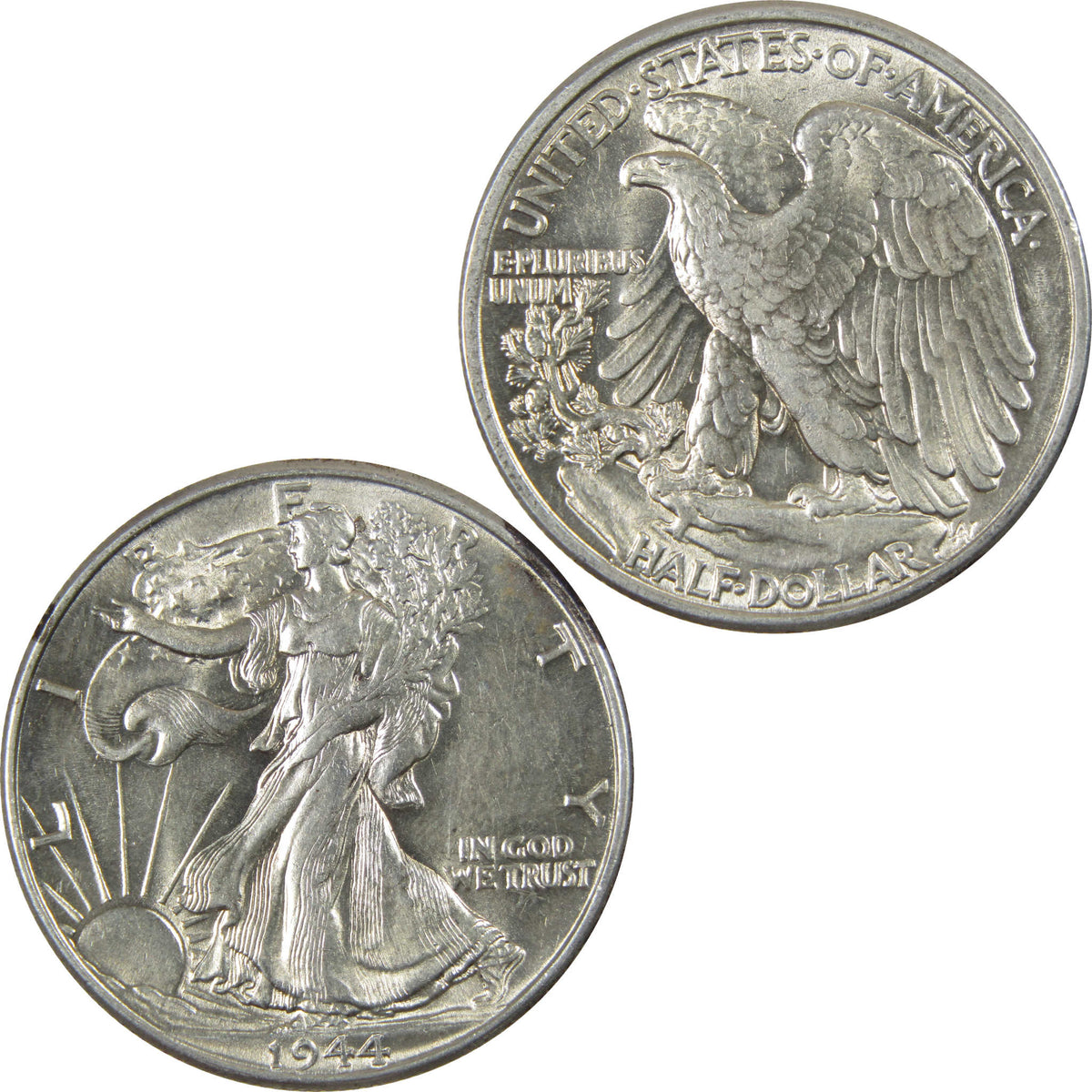 1944 Liberty Walking Silver 50c Borderline Uncirculated SKU:I28646