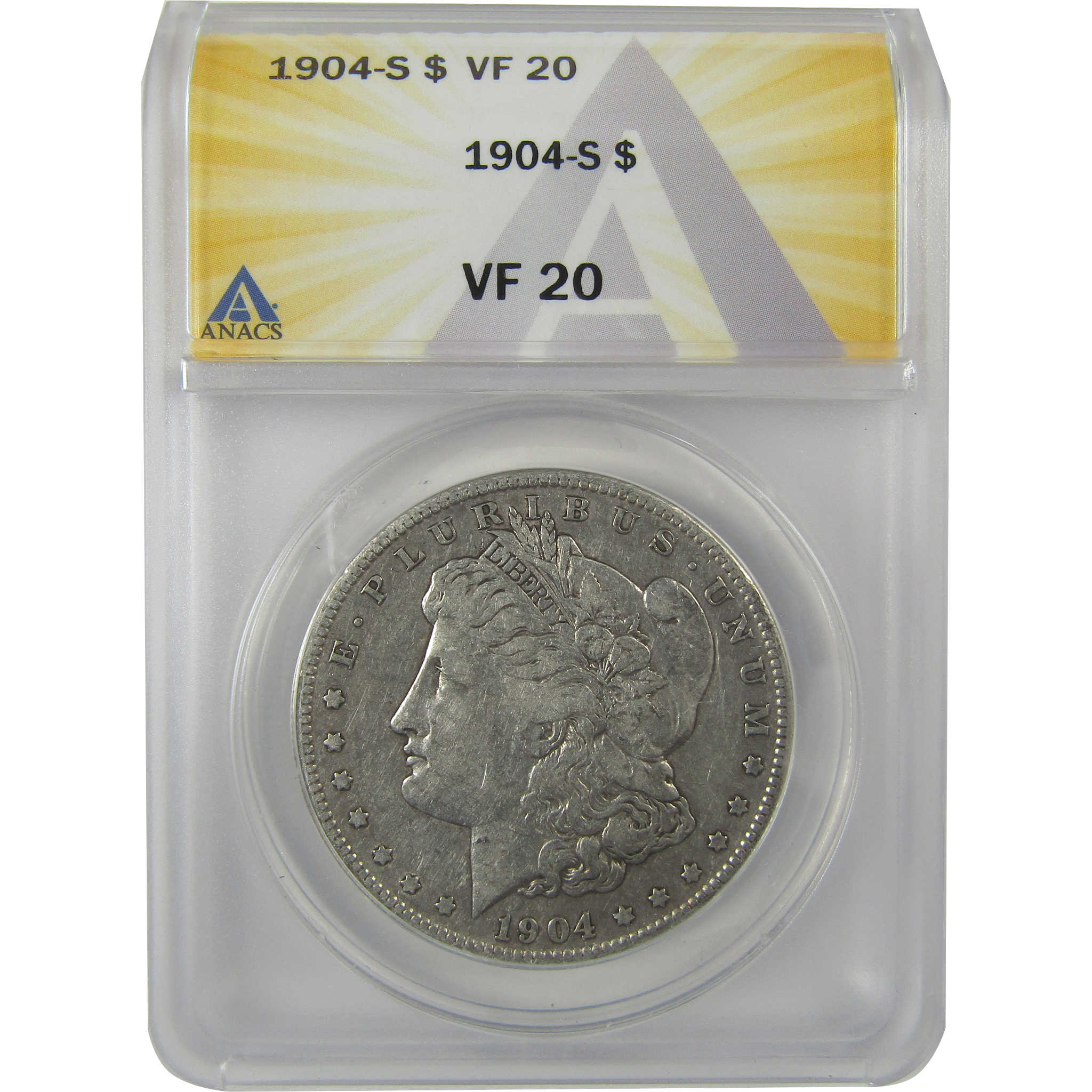 1904 S Morgan Dollar VF 20 ANACS Silver $1 Coin SKU:I21120 - Morgan coin - Morgan silver dollar - Morgan silver dollar for sale - Profile Coins &amp; Collectibles