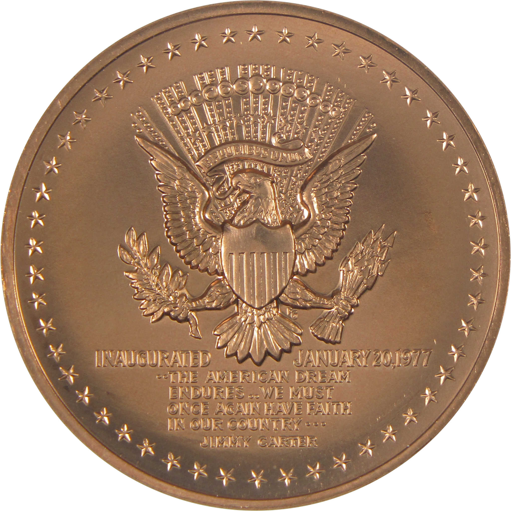 President Jimmy Carter Inaugurated Bronze Medal U.S. Mint SKU:OPC96