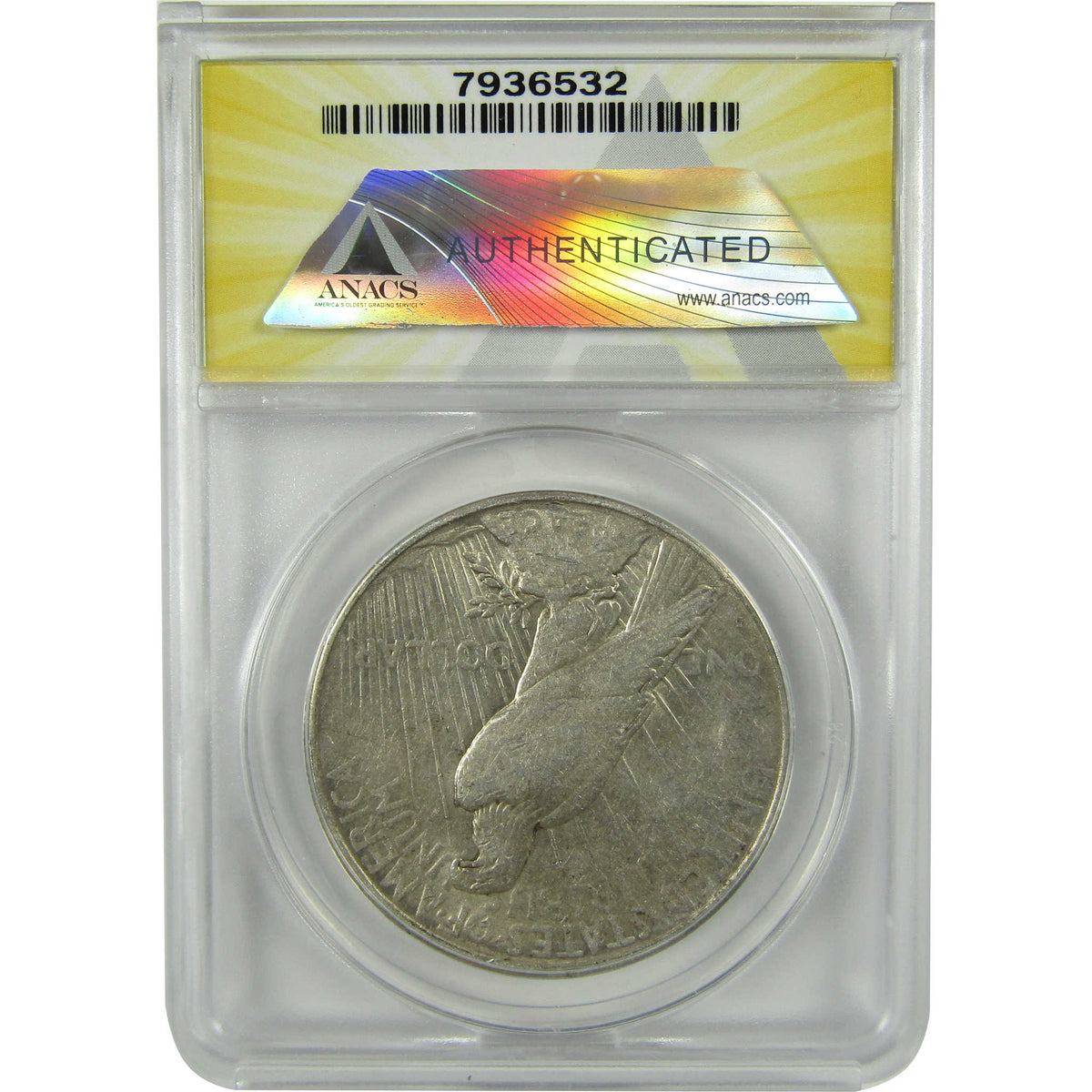 1934 S Peace Silver Dollar EF 40 Details ANACS $1 Coin SKU:I28558