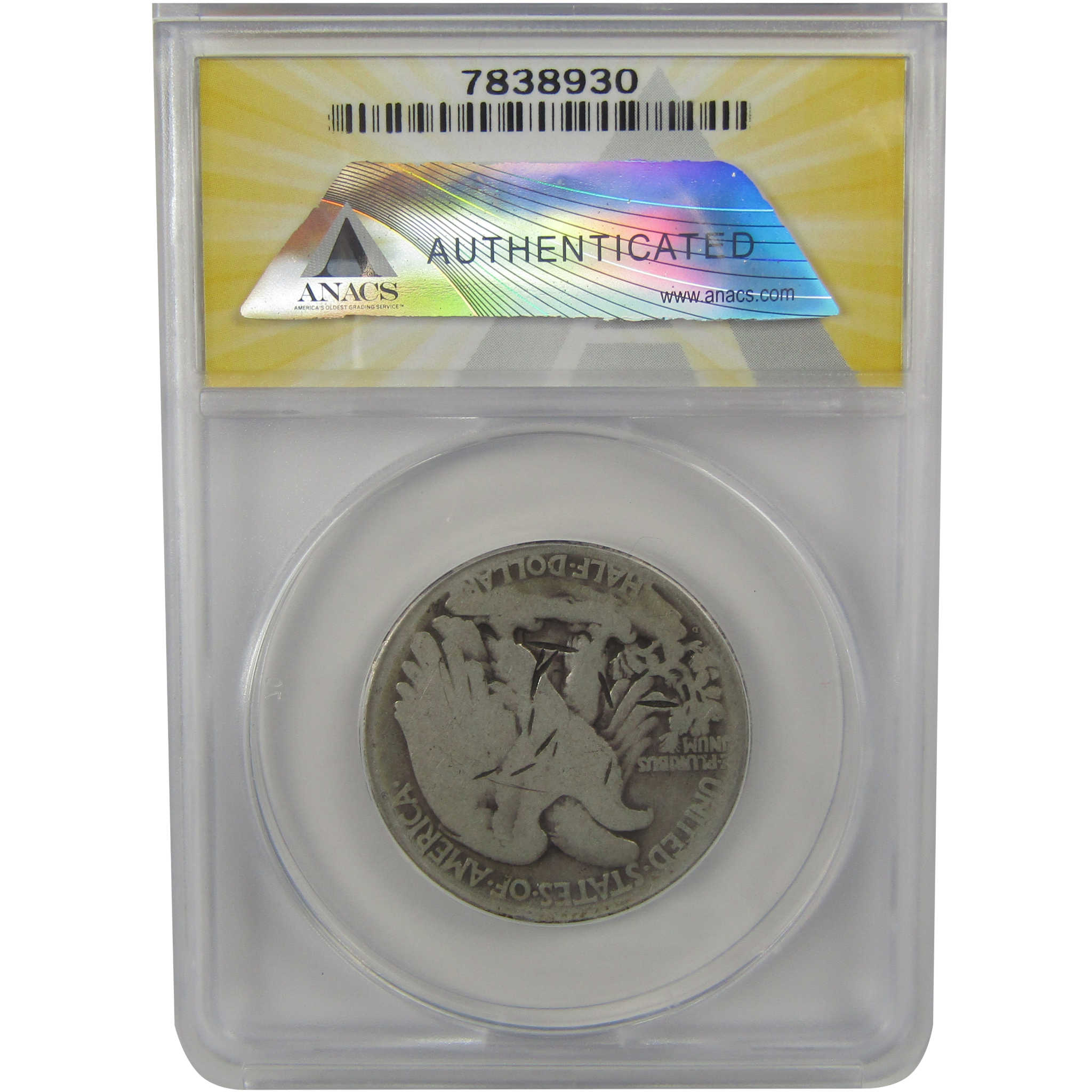 1921 D Liberty Walking Half Dollar G 4 Details ANACS Silver SKU:I22345