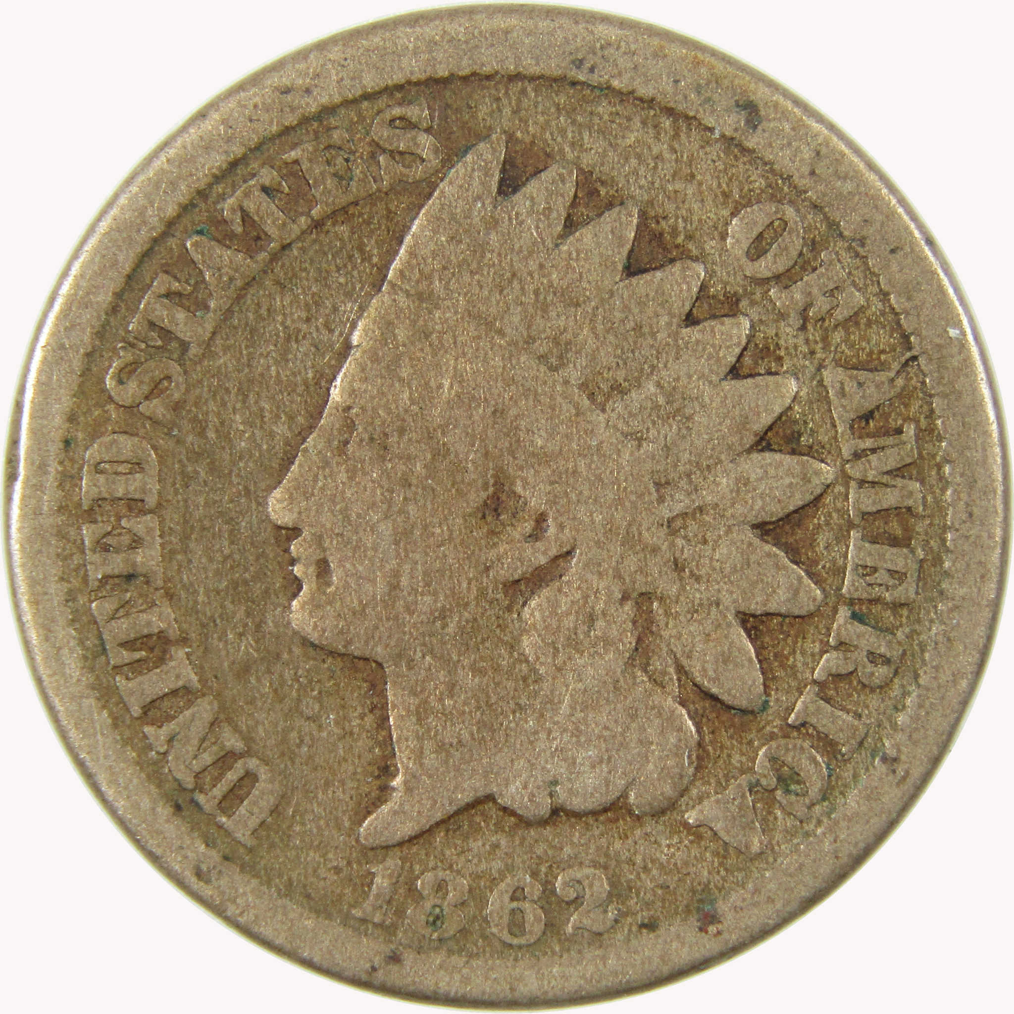 1862 Indian Head Cent G Good Penny 1c Coin SKU:CP1090