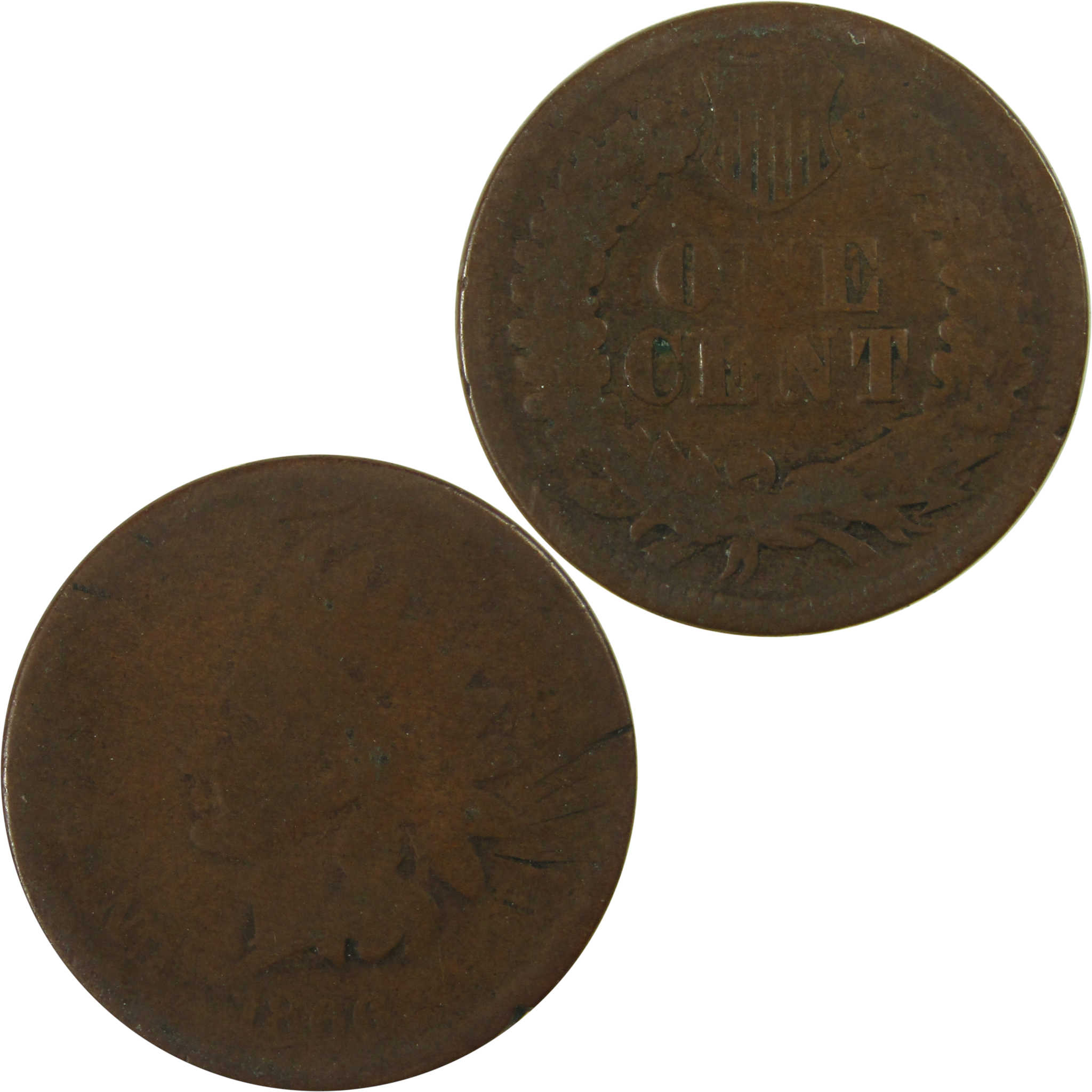 1866 Indian Head Cent G Good Details Penny 1c Coin SKU:I27451