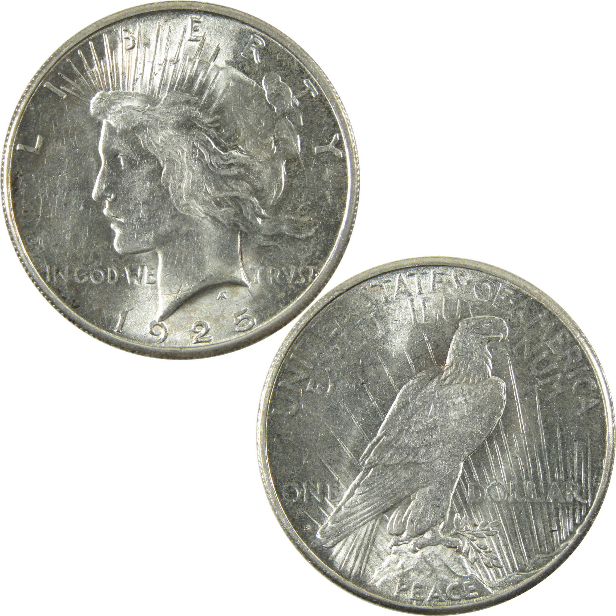 1925 S Peace Dollar Borderline Uncirculated Silver $1 Coin SKU:I14905