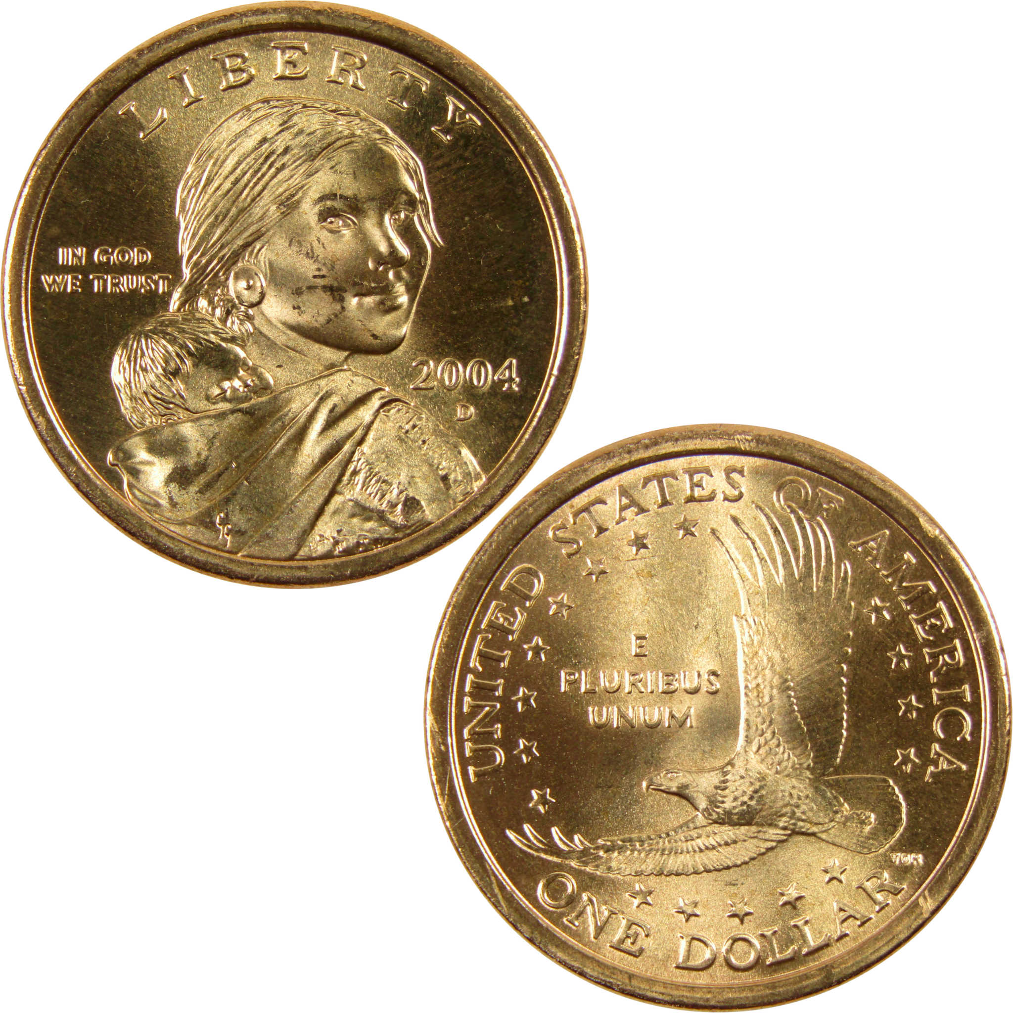 2004 D Sacagawea Native American Dollar BU Uncirculated $1 Coin