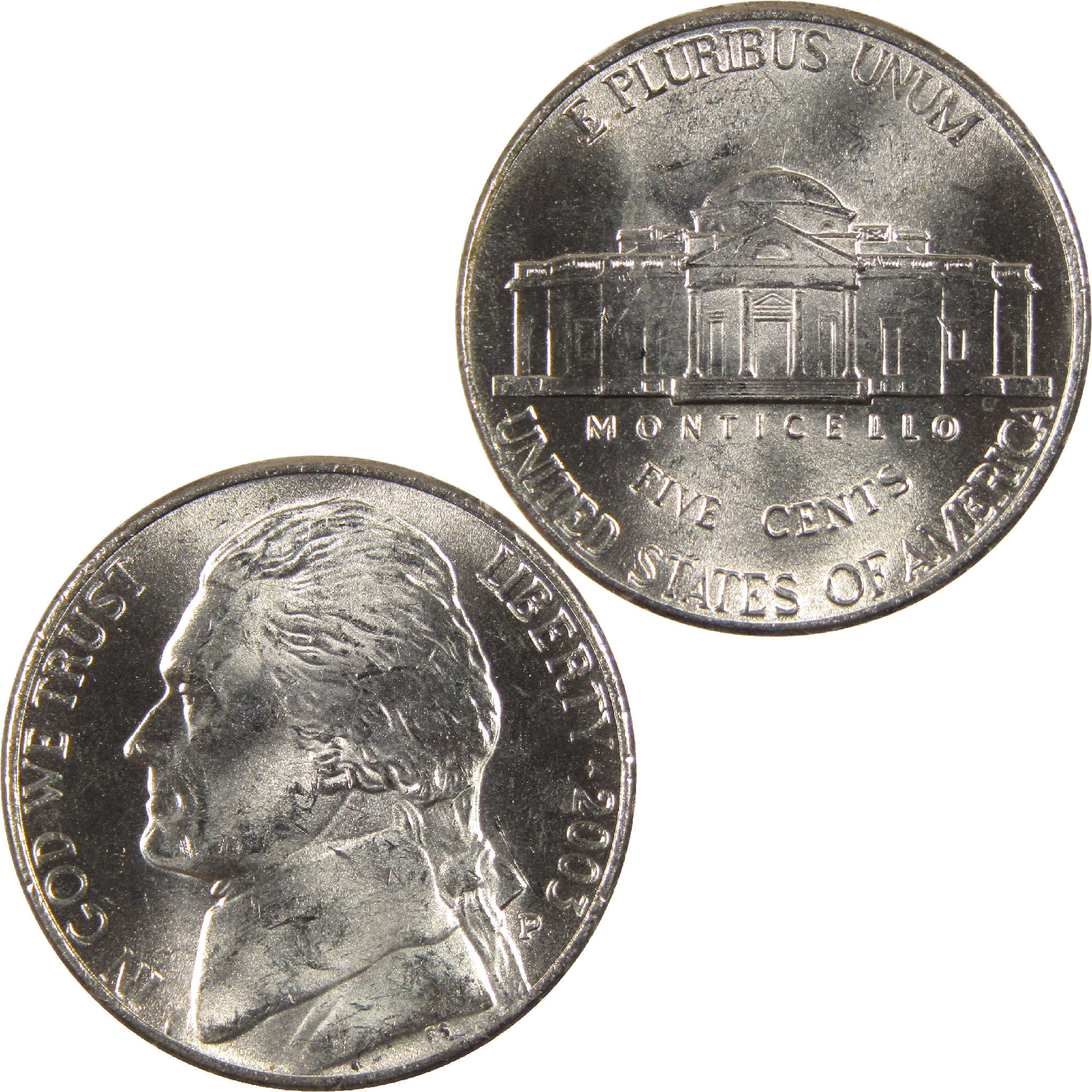 2003 P Jefferson Nickel Uncirculated 5c Coin