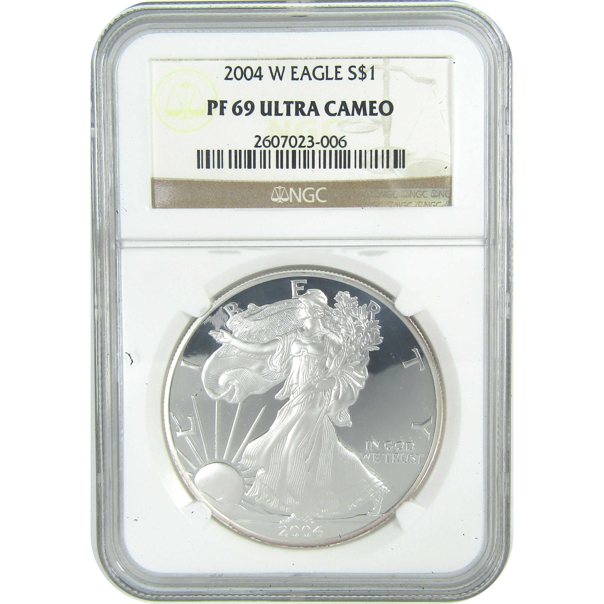 2004 W American Silver Eagle PF 69 UCAM NGC Proof $1 SKU:CPC9578