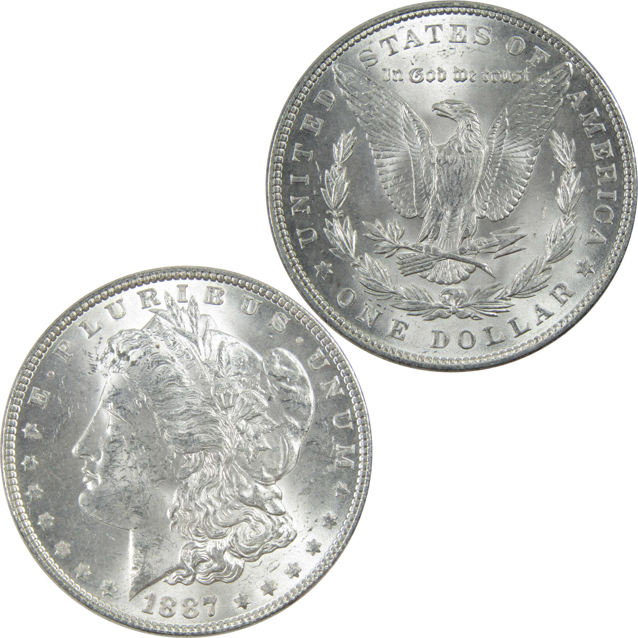 1887 Morgan Dollar Uncirculated Silver $1 Coin SKU:I13457 - Morgan coin - Morgan silver dollar - Morgan silver dollar for sale - Profile Coins &amp; Collectibles