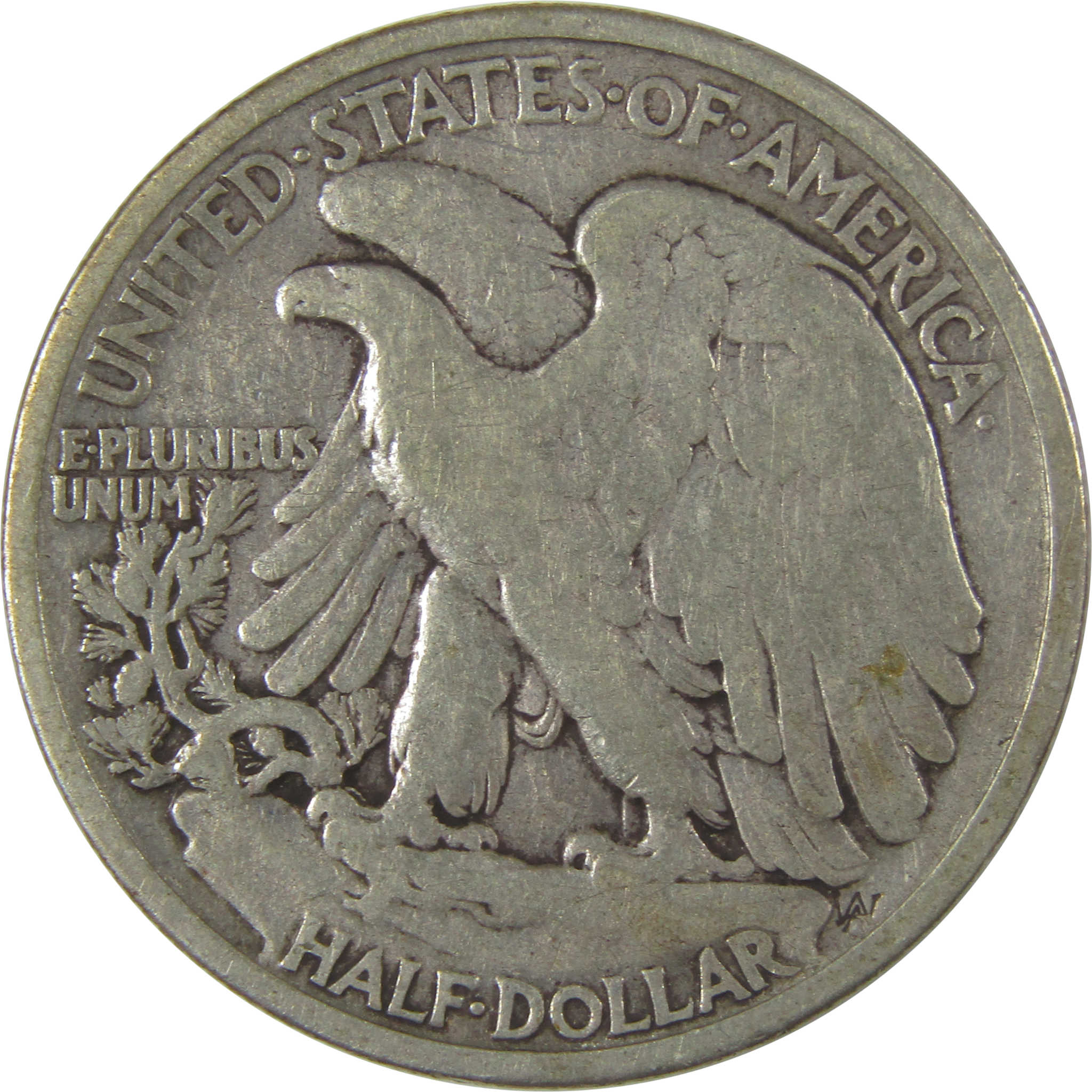1917 D Obverse Liberty Walking Half Dollar F Fine Silver SKU:I22703