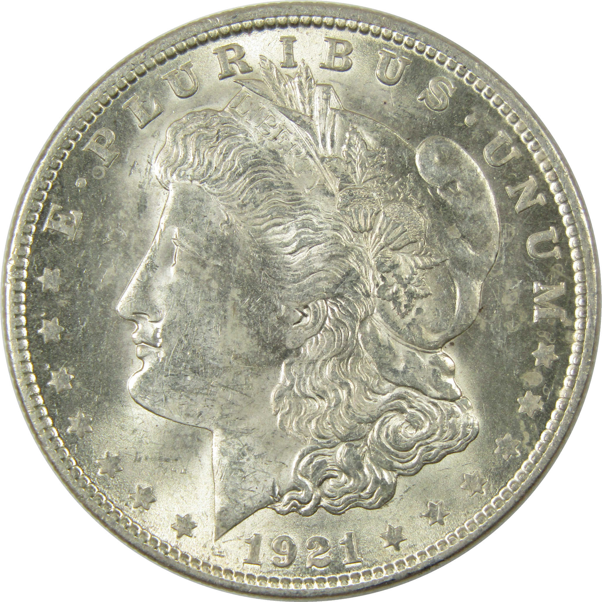 1921 Morgan Silver Dollar Uncirculated Mint State $1 Coin Collectible