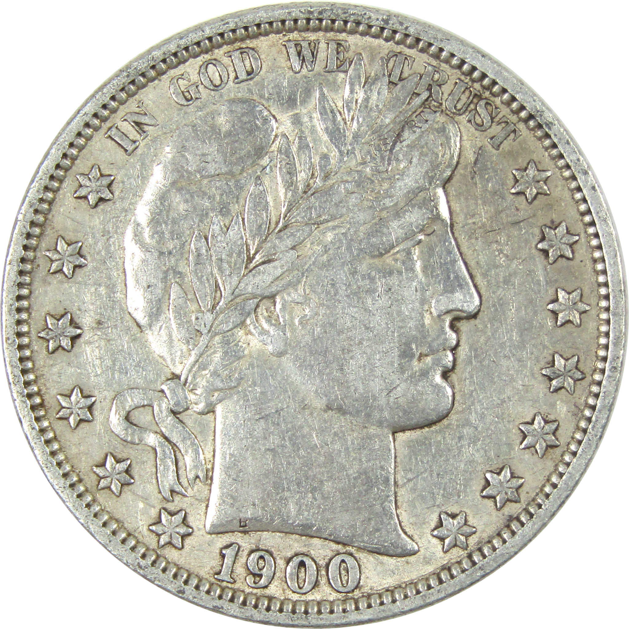 1900 O Barber Half Dollar XF EF Extremely Fine Silver 50c SKU:I15153