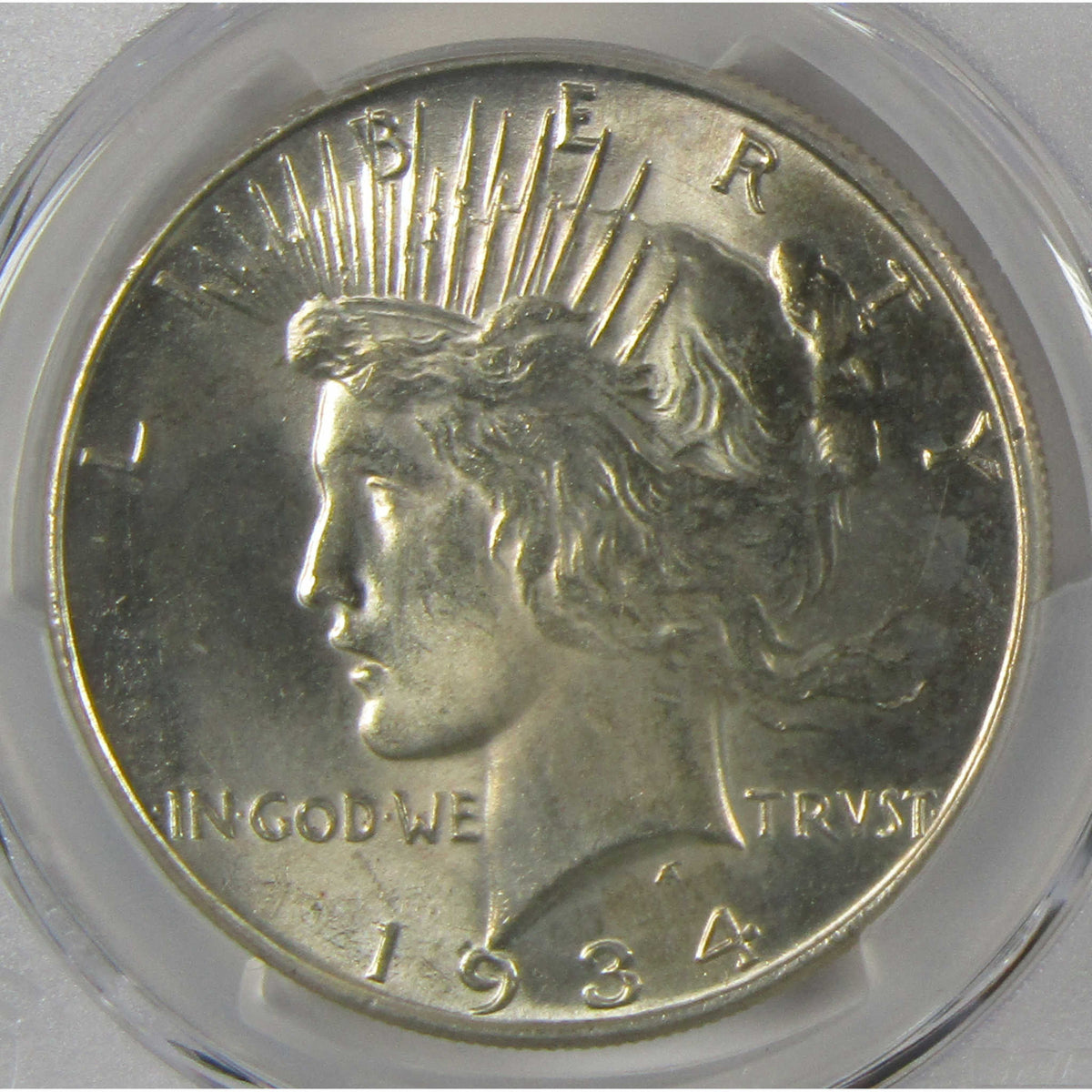 1934 Peace Silver Dollar MS 62 PCGS Uncirculated $1 Coin Collectible