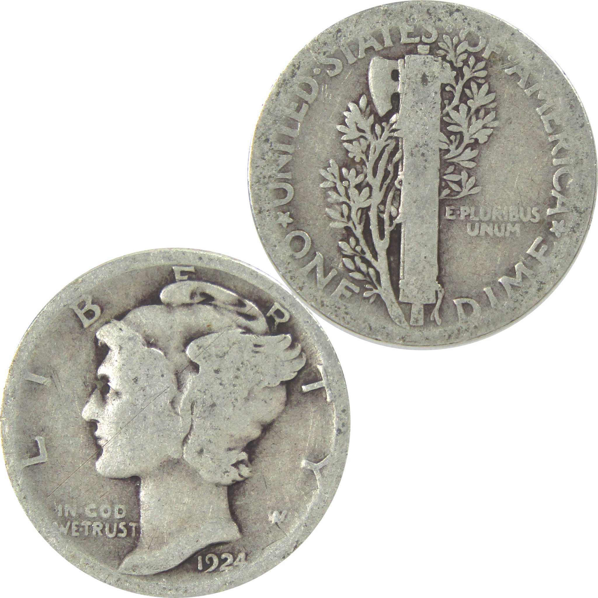 1924 Mercury Dime Silver 10c Coin