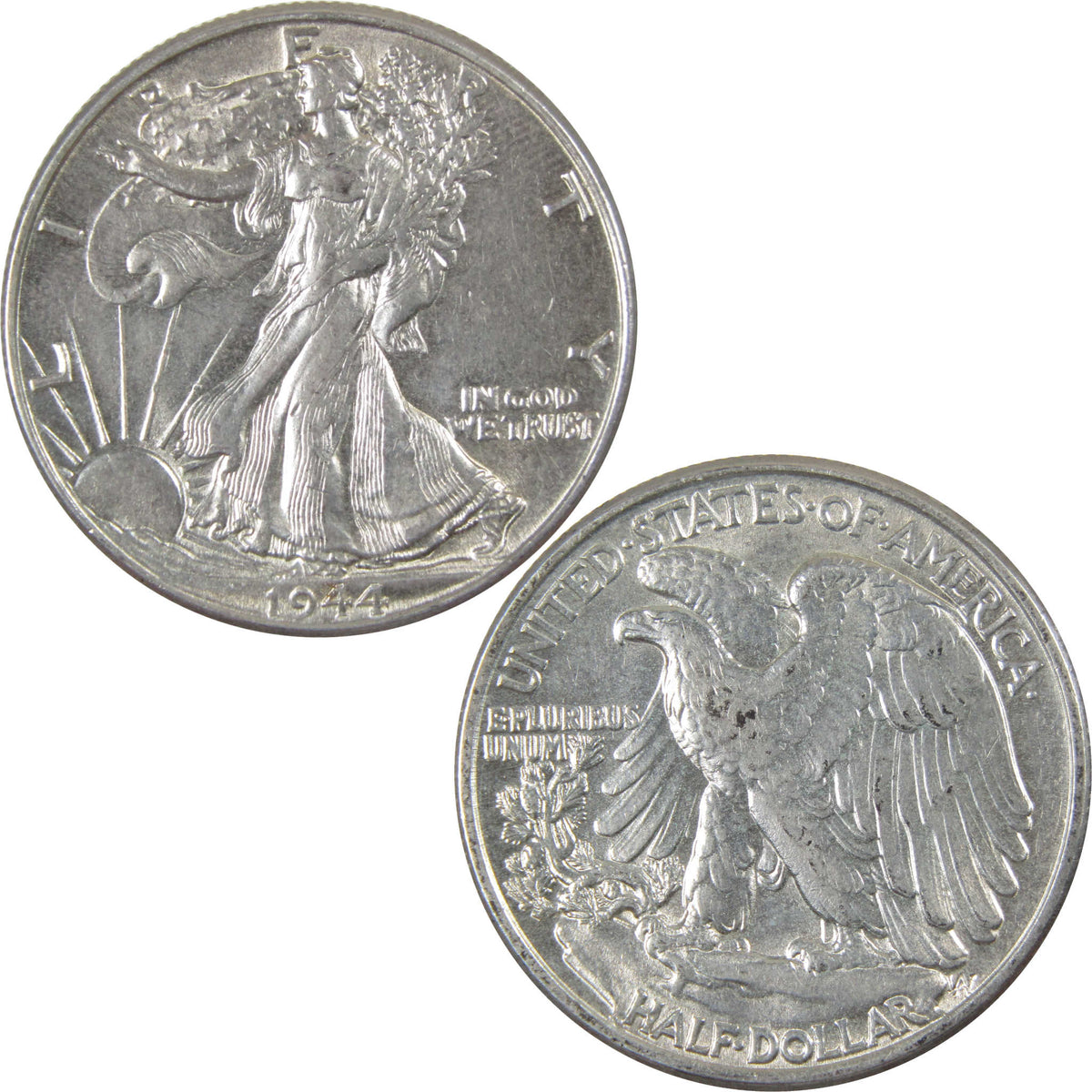 1944 Liberty Walking Silver 50c Borderline Uncirculated SKU:I28656