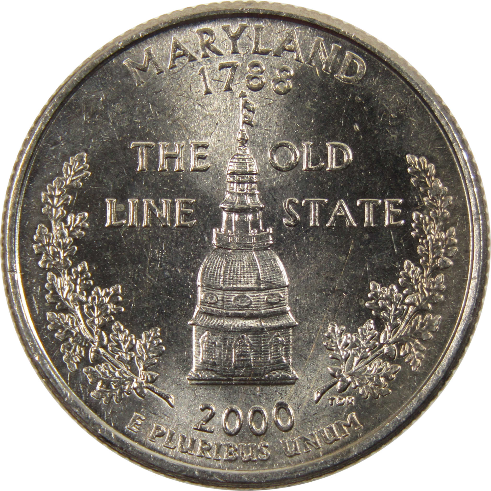 2000 P Maryland State Quarter BU Uncirculated Clad 25c Coin